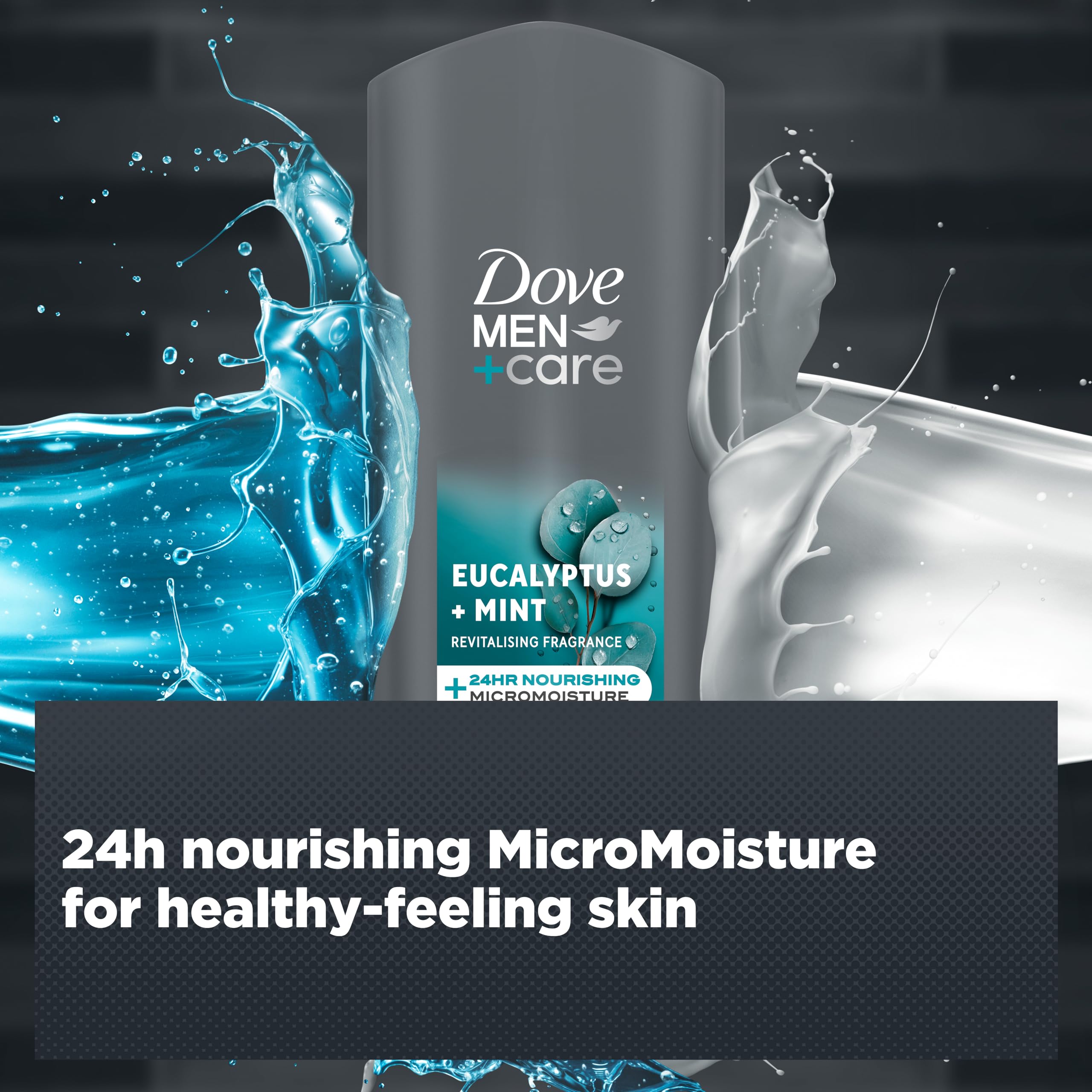 Dove Men+Care Eucalyptus + Mint 3-in-1 Hair, Face, and Body Wash 5