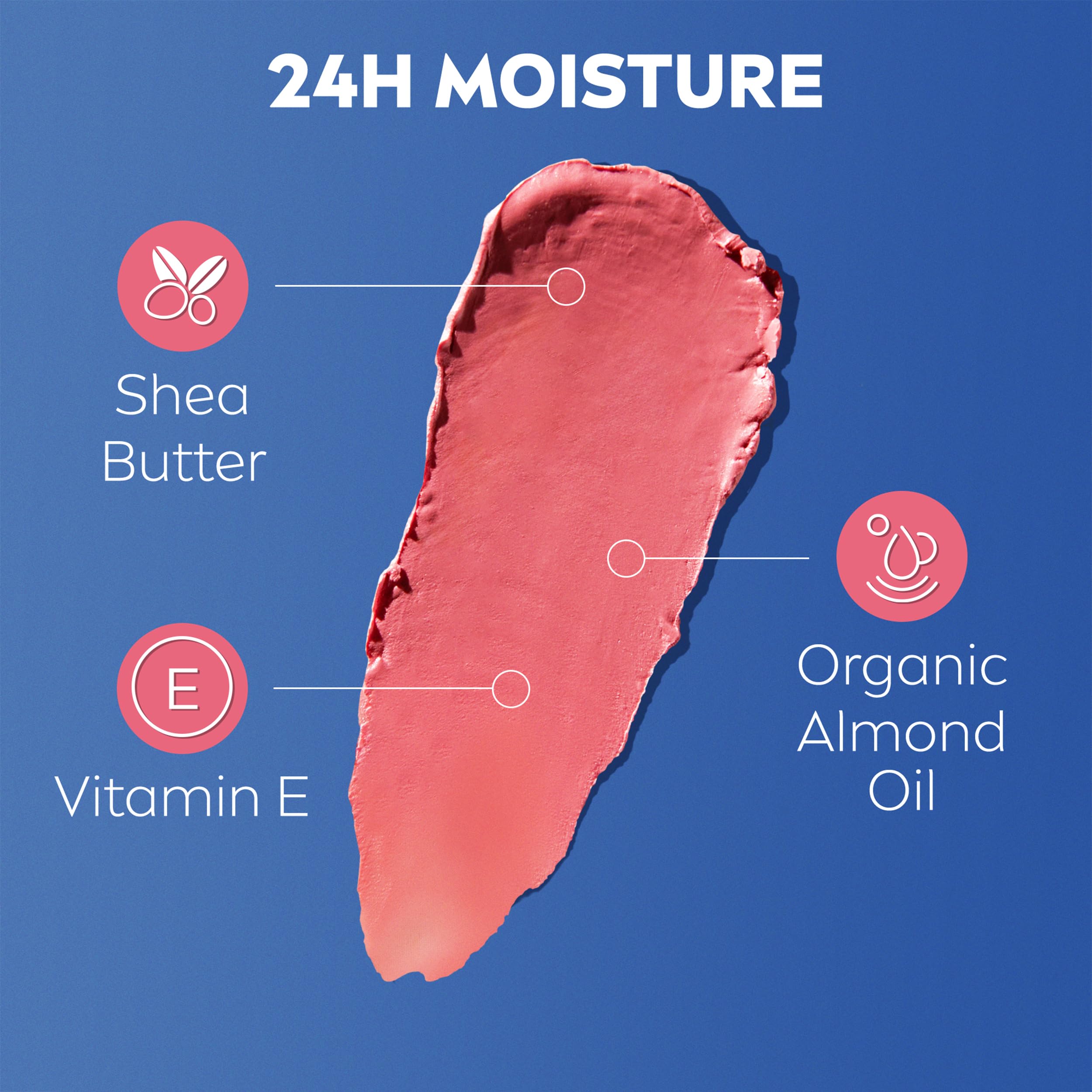 NIVEA Caring Beauty Rose Nude Lip Balm SPF30 - 3-in-1 Moisturizing Lip and Cheek Tint 5