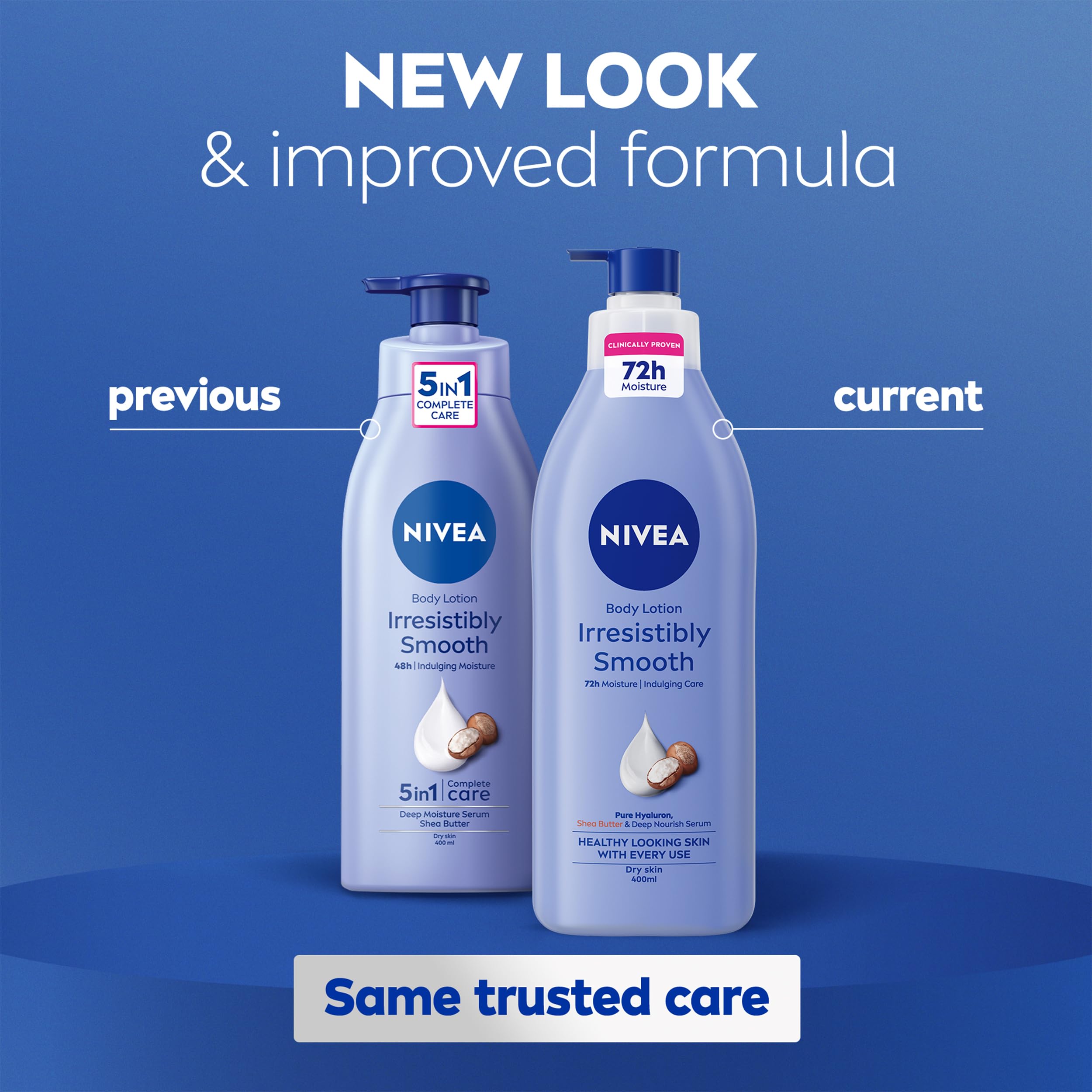 NIVEA Irresistibly Smooth Body Lotion with Shea Butter for 72H Hydration (400ml) 7