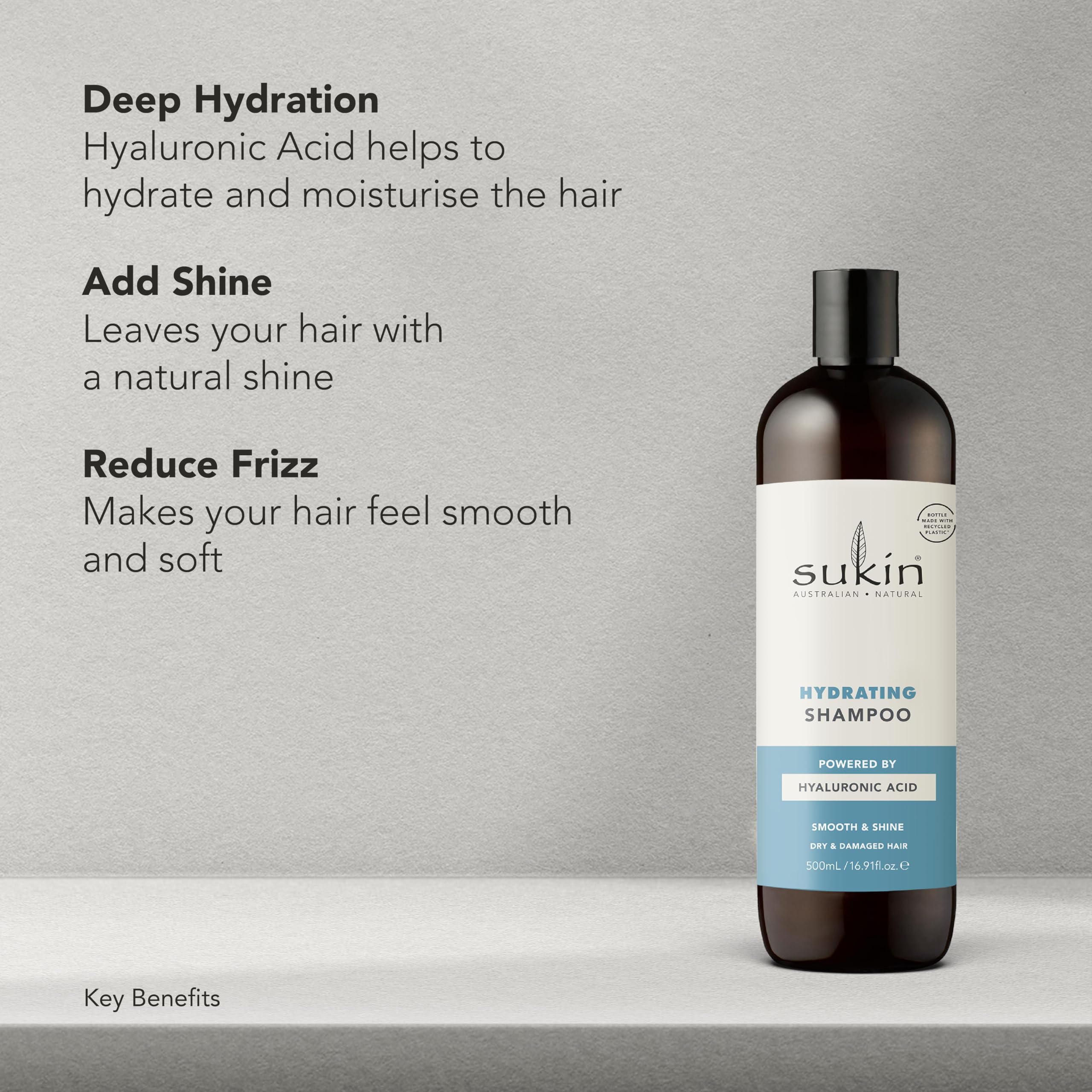 Sukin Hydrating Shampoo 500ml for Dry and Damaged Hair with Coconut & Shea Butter 4