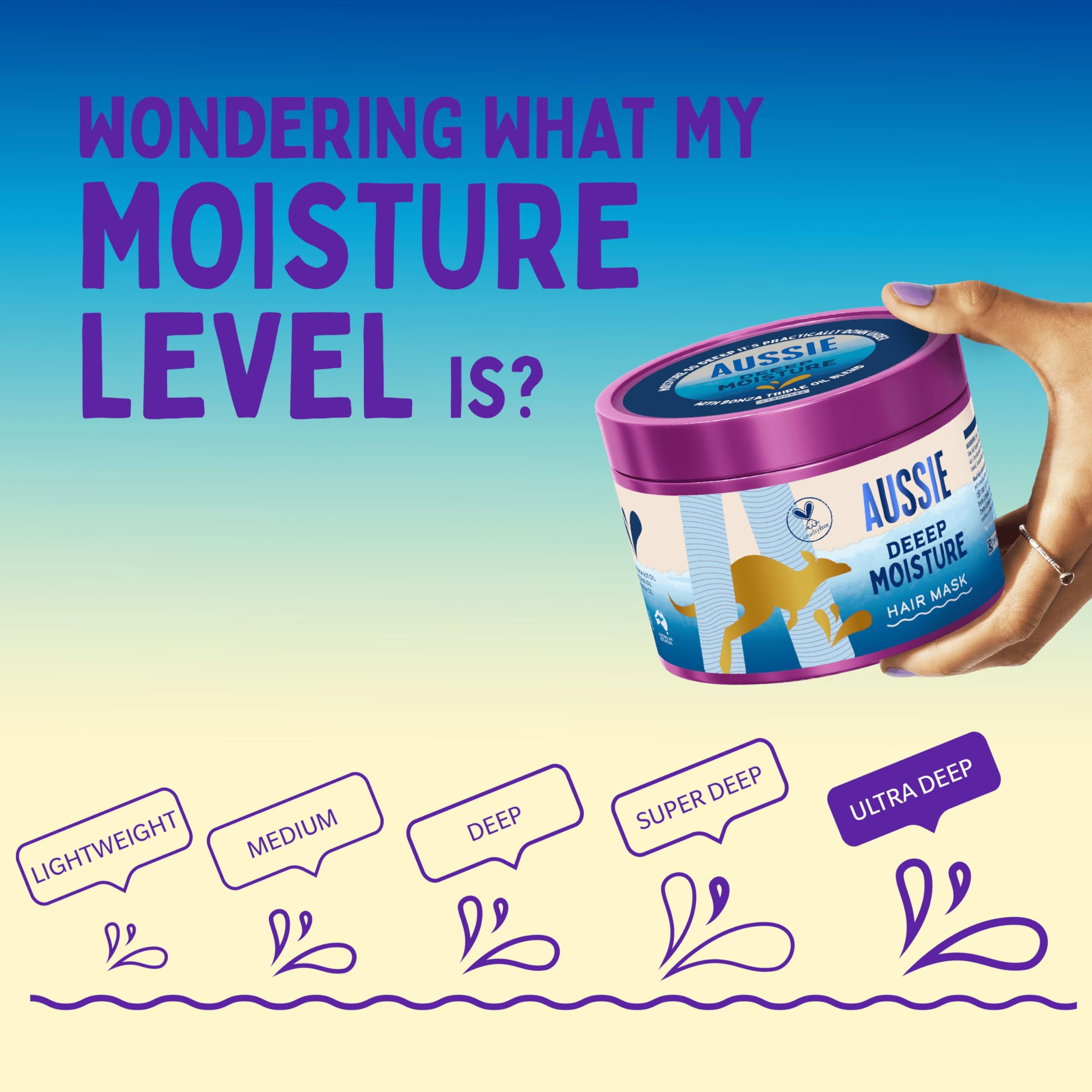 Aussie Deeep Moisture Hair Mask 500ml for Dry, Thirsty Hair with Jojoba & Coconut Oils 8