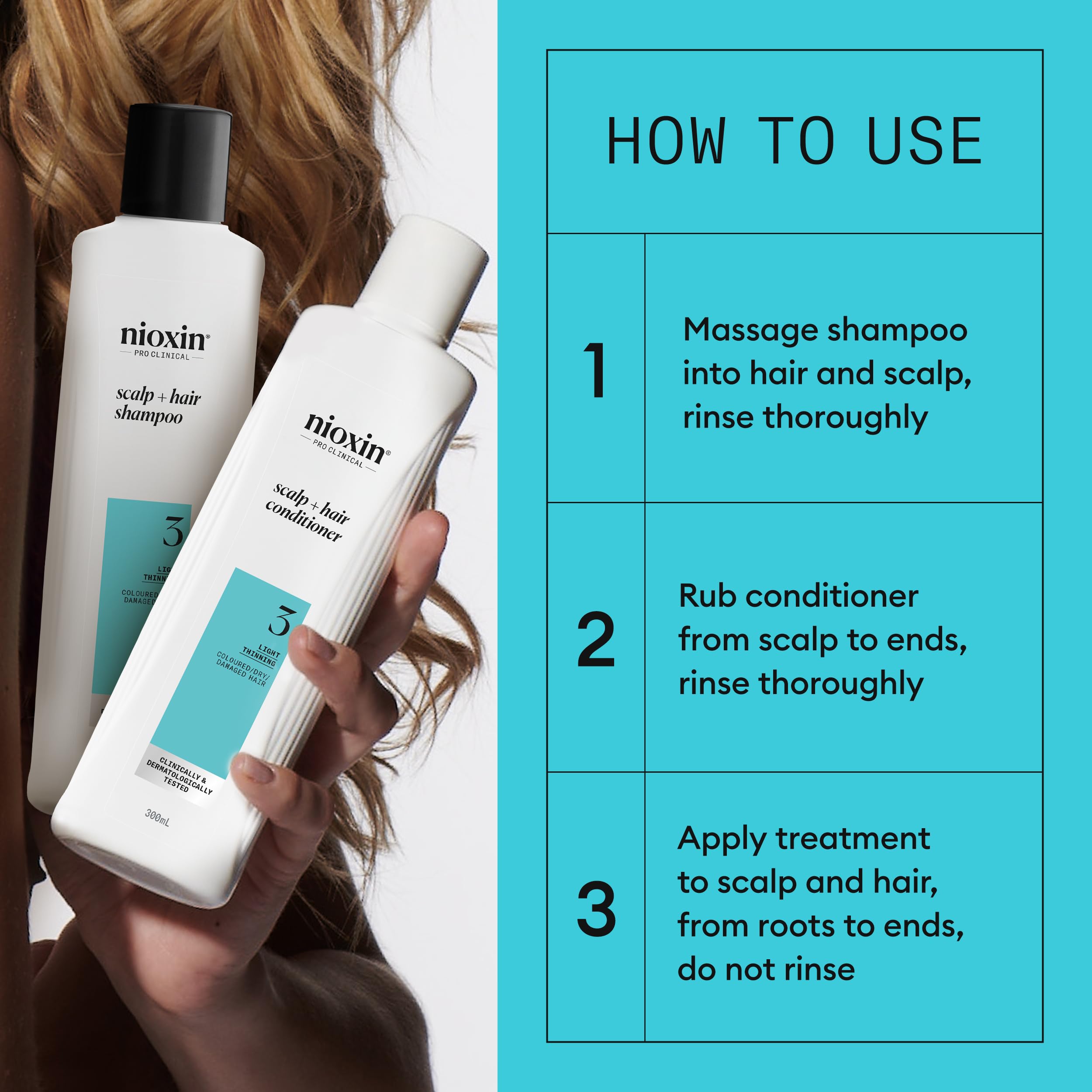 NIOXIN Scalp + Hair Thickening System 3 Loyalty Kit for Coloured, Dry, Damaged Hair 4