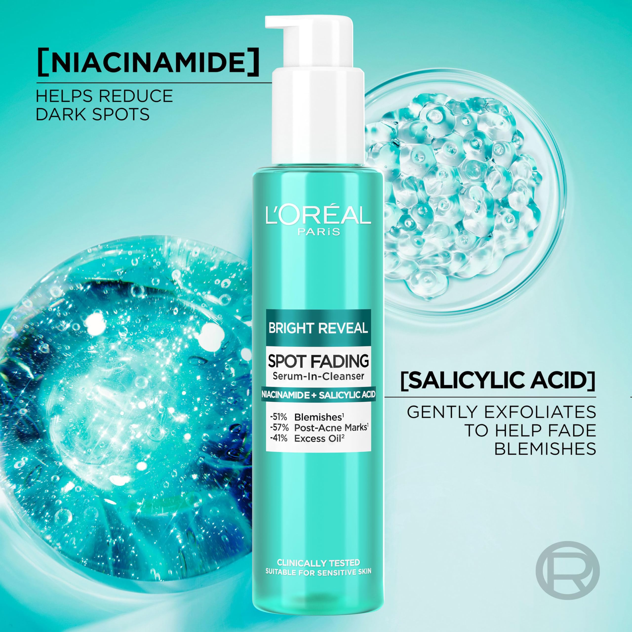L’Oréal Paris Bright Reveal Spot Serum-In-Cleanser with Niacinamide & Salicylic Acid 150ml 4