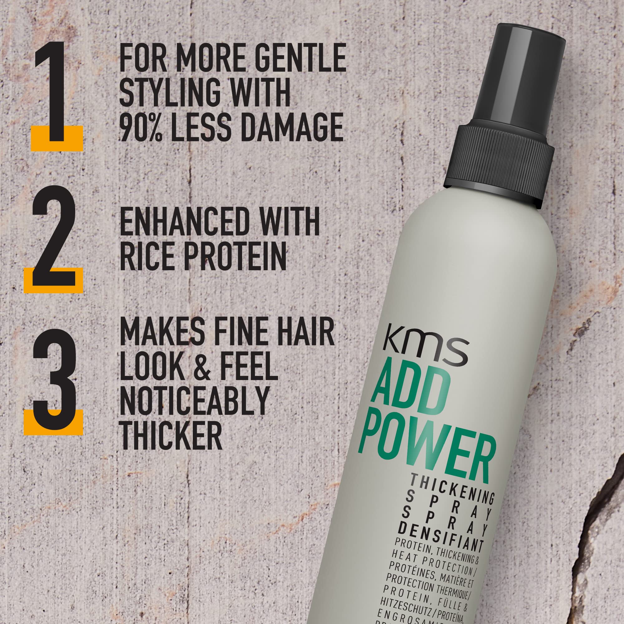 KMS Add Power Thickening Spray with Heat Protection for Fine Hair, 200ml