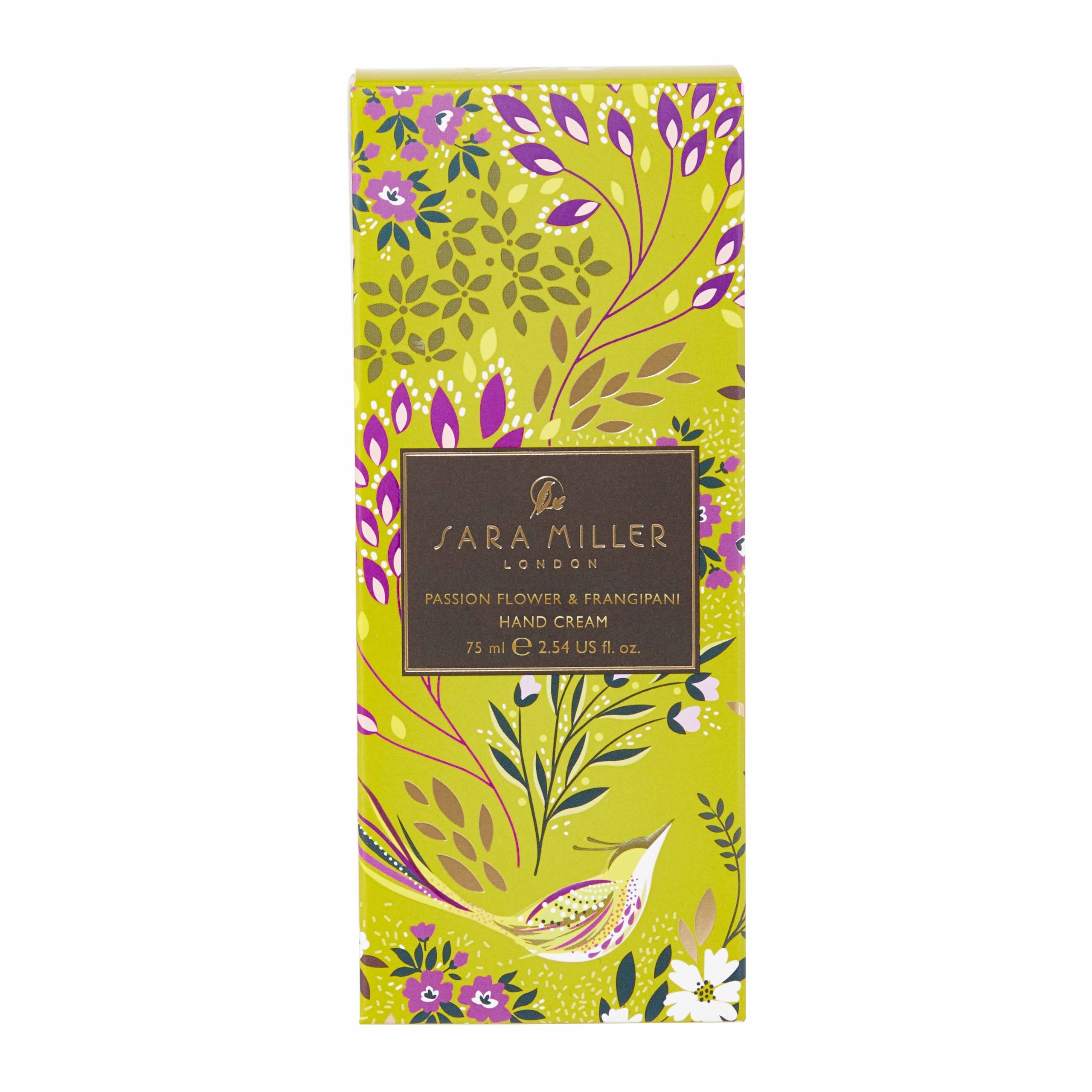 Sara Miller London Hand Cream 75ml with Passion Flower, Frangipani, and Hyaluronic Acid