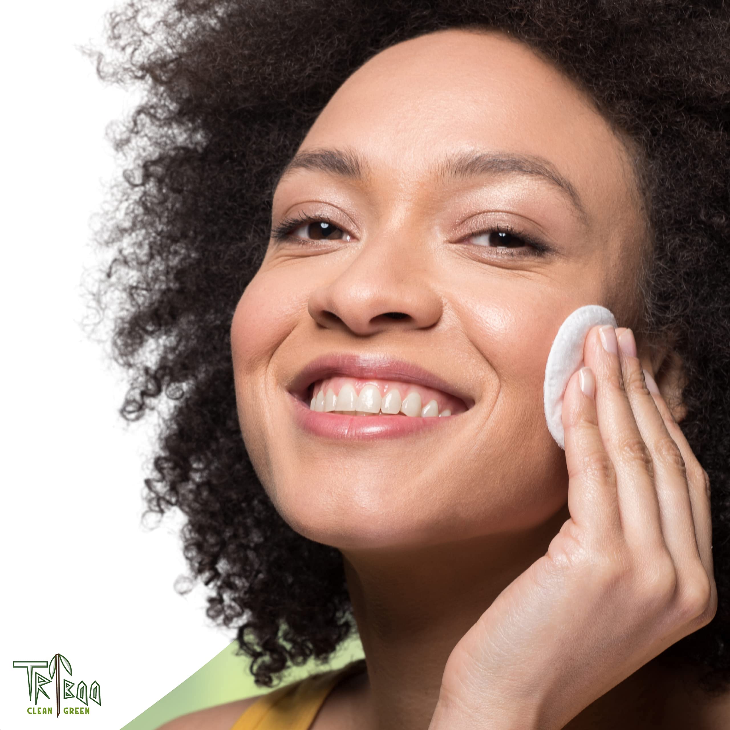 TRIBOO (21er-Pack) Wiederverwendbare Wattepads, superweiche Bambus-Wattepads 7