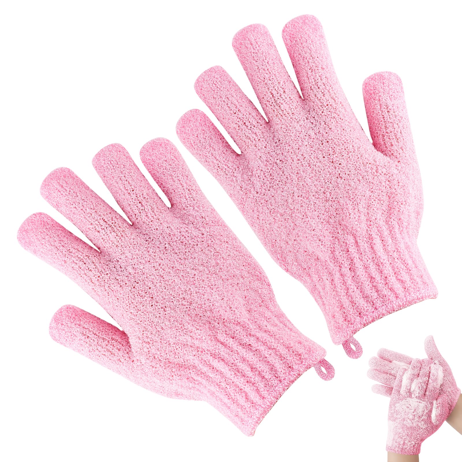 1 Paar Peelinghandschuhe – Bambus-Duschhandschuhe – Bade- und Körperpeeling