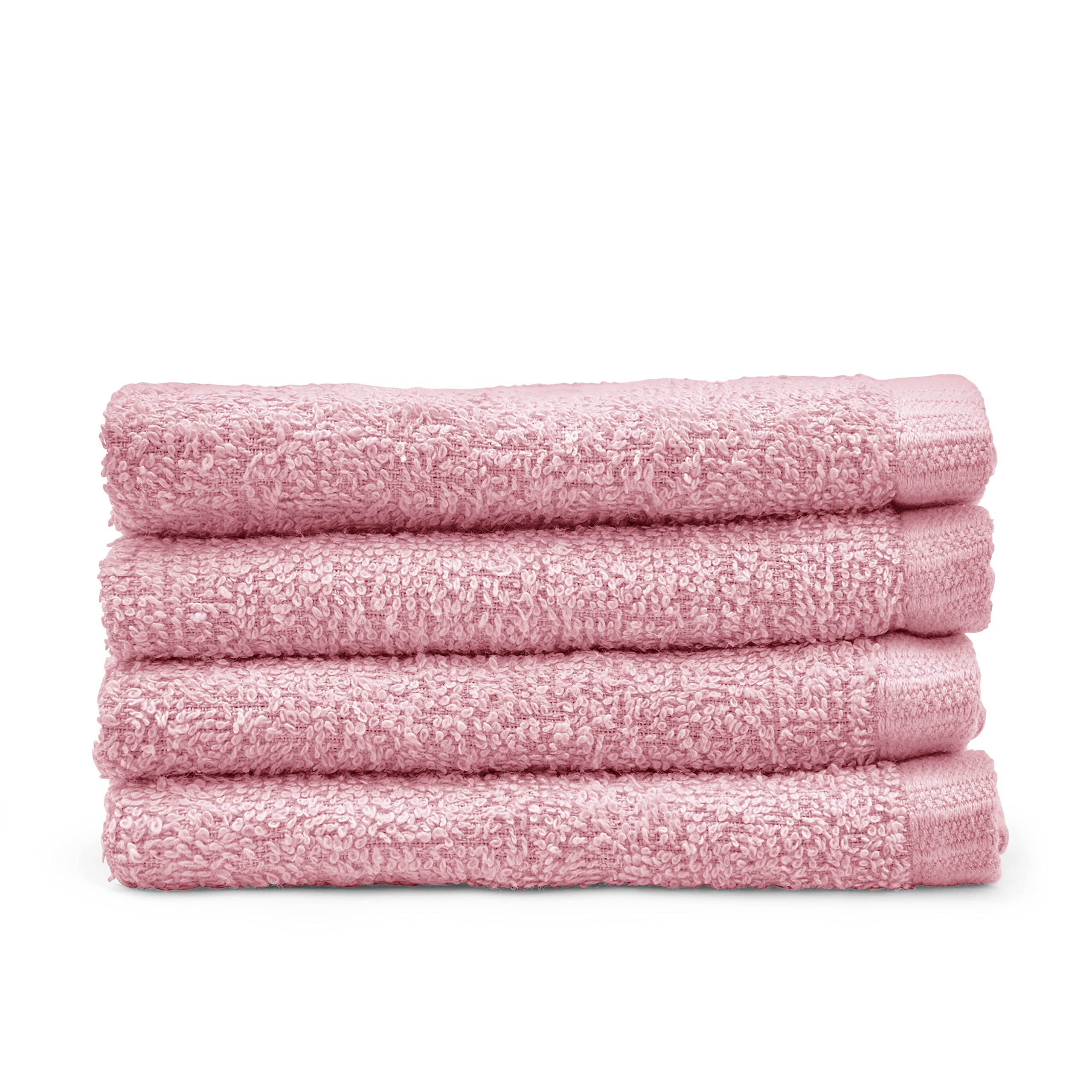 Catherine Lansfield Pink Quick Dry Cotton Face Cloths, 4 Pack, 30x30cm 3