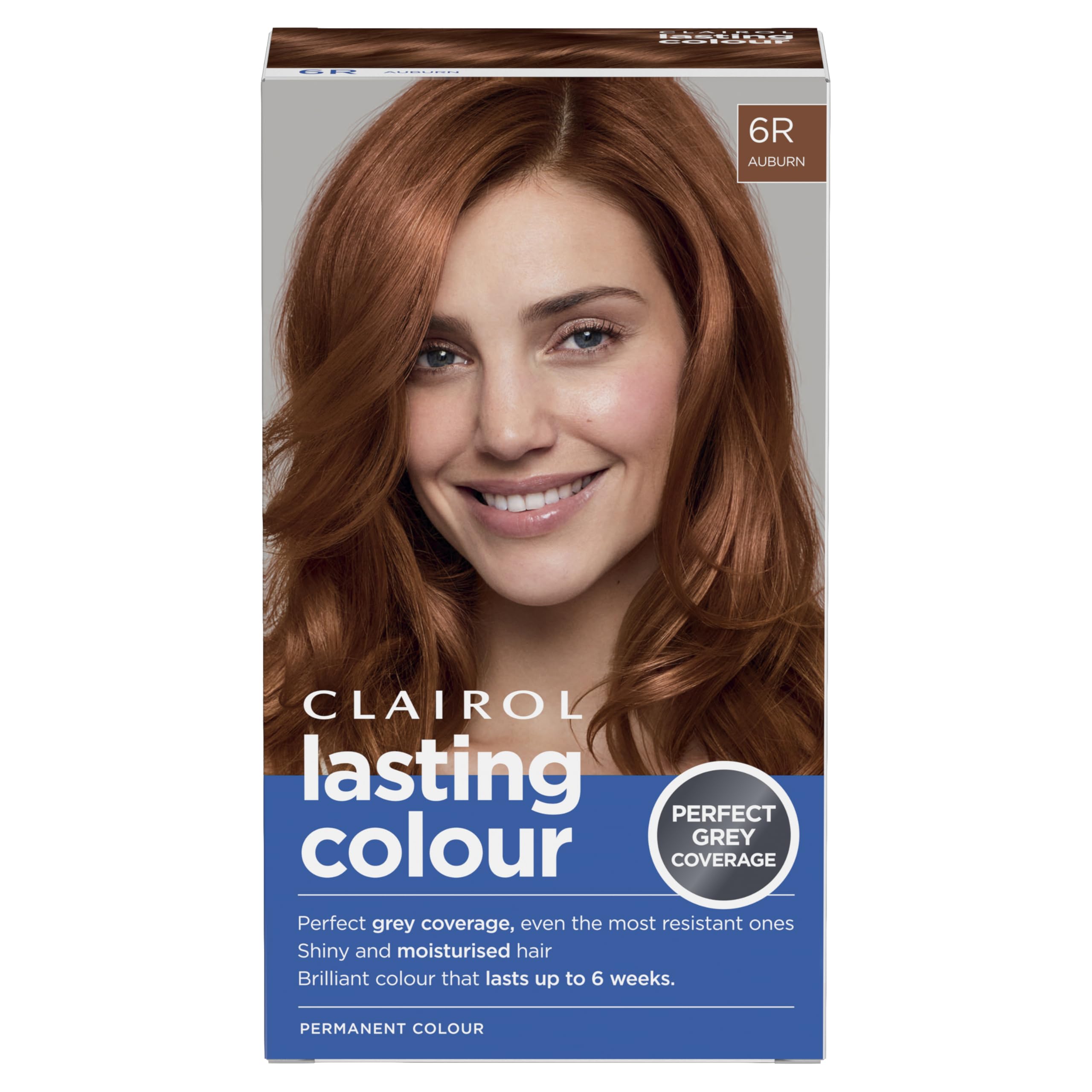 Clairol Permanente Haarfarbe | Ideale Grauabdeckung | Glänzendes und gepflegtes Haar | 6R Kastanienbraun