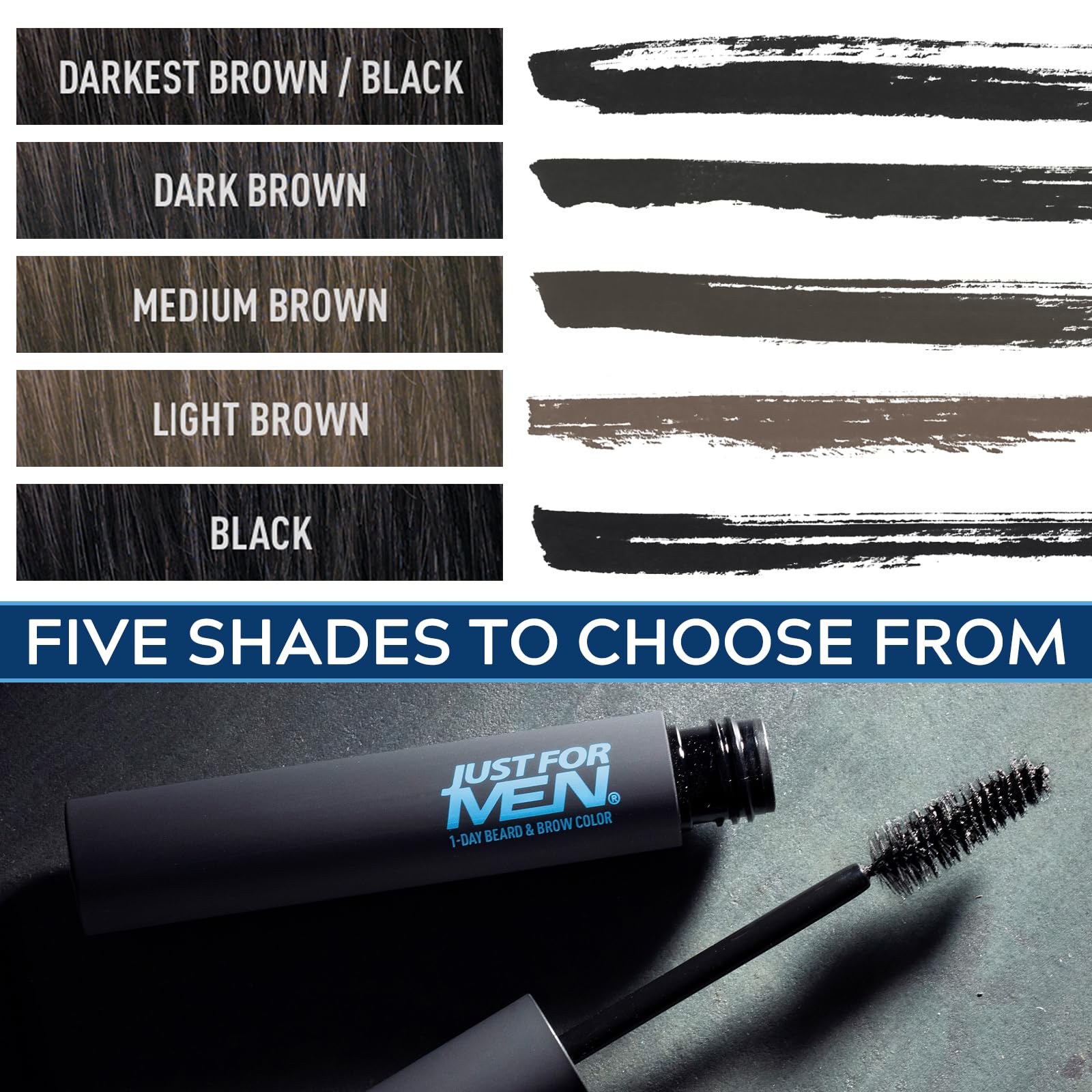 Just For Men 1-Day Beard and Brow Colour Brush for Instant Grey Coverage 6