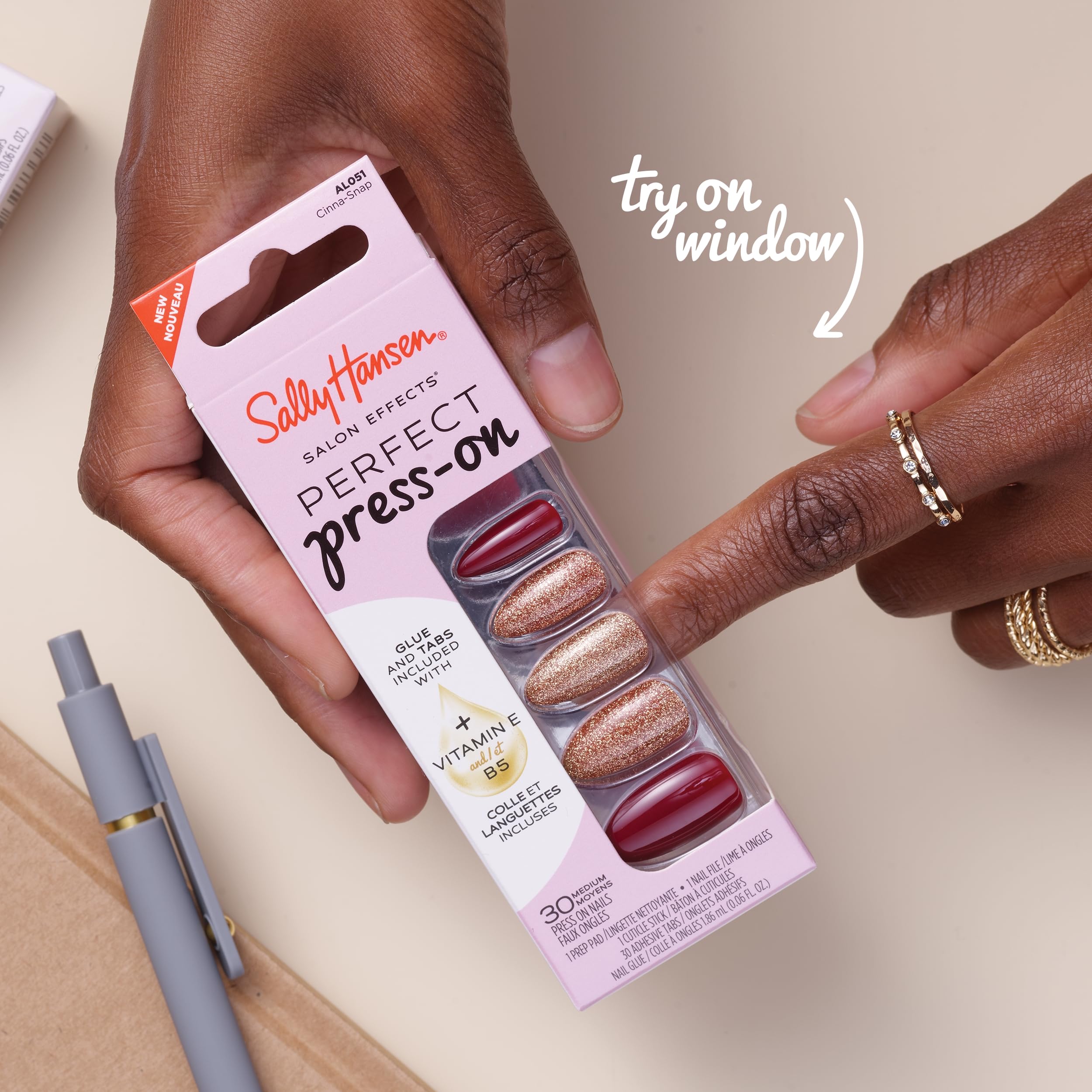 Sally Hansen Salon Effects Perfect Press-On Nails - Miss Bliss for Salon-Quality Manicures 8