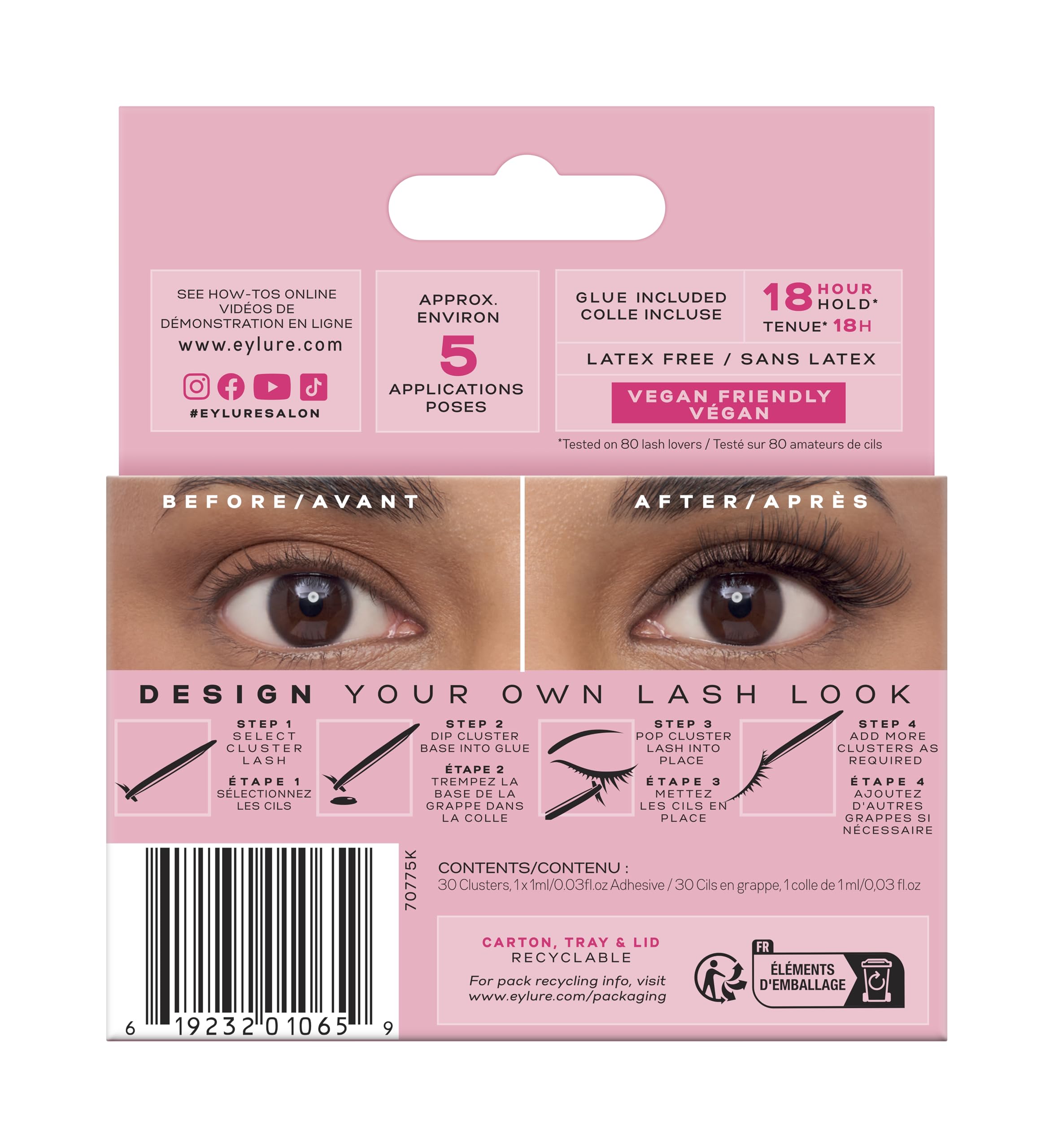 Eylure Cluster Lengthening Individual Lashes with Latex Free Glue 5