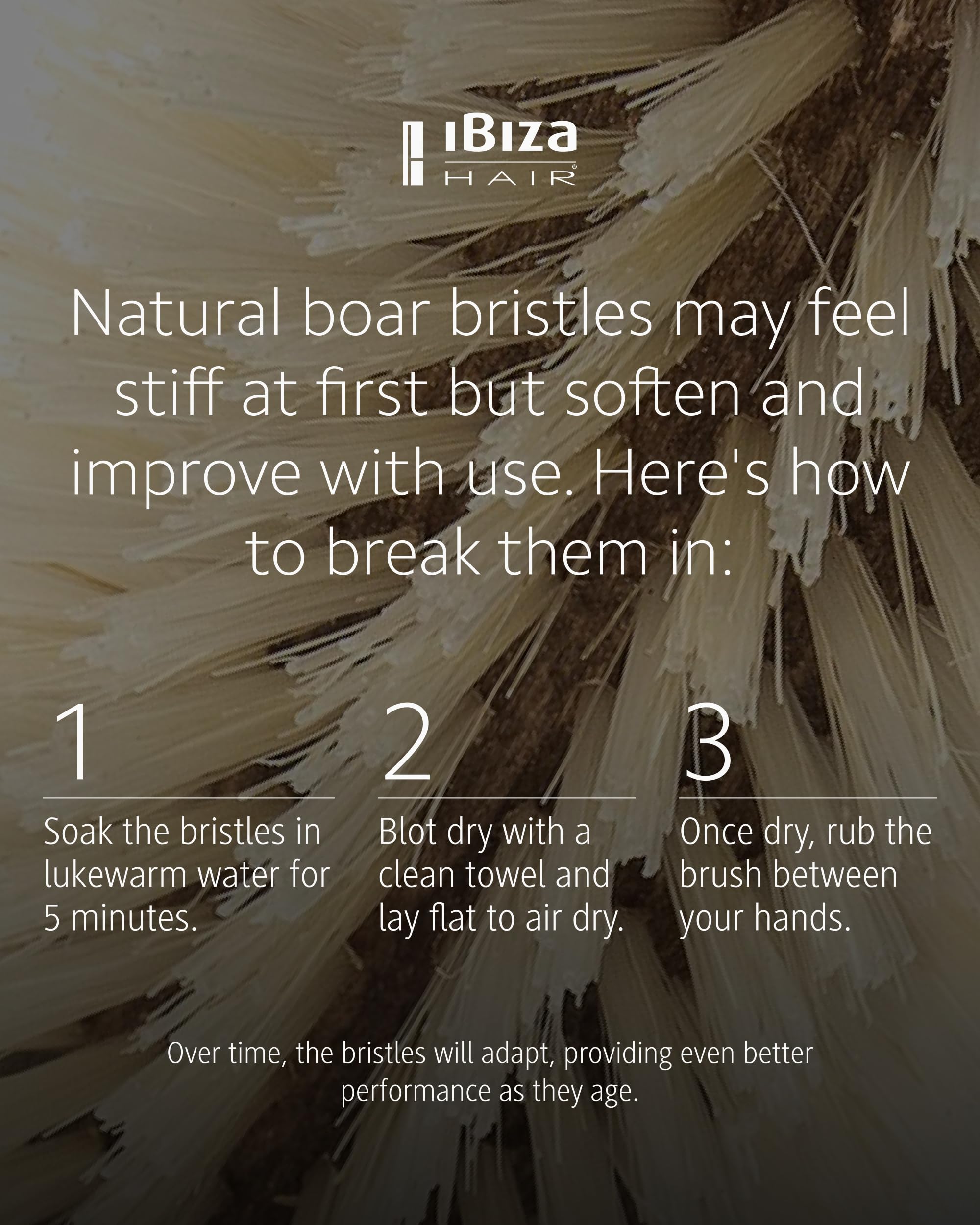 Ibiza Hair B4 Professional Round Brush with Eco Cork Wood Handle for Volume and Curls 7