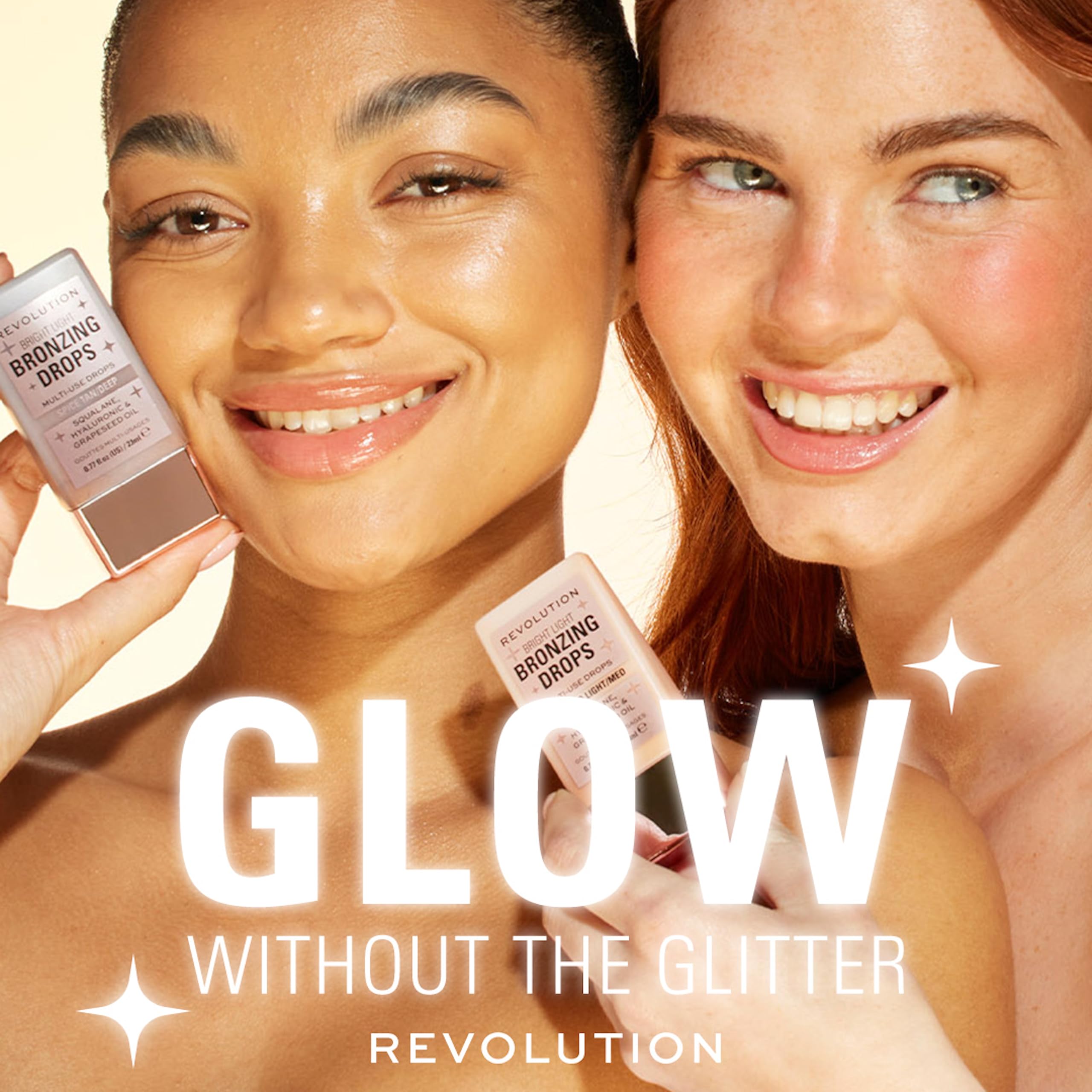 Makeup Revolution Bright Light Bronzing Drops with Hyaluronic Acid, Bronze Scorched, 23ml 4