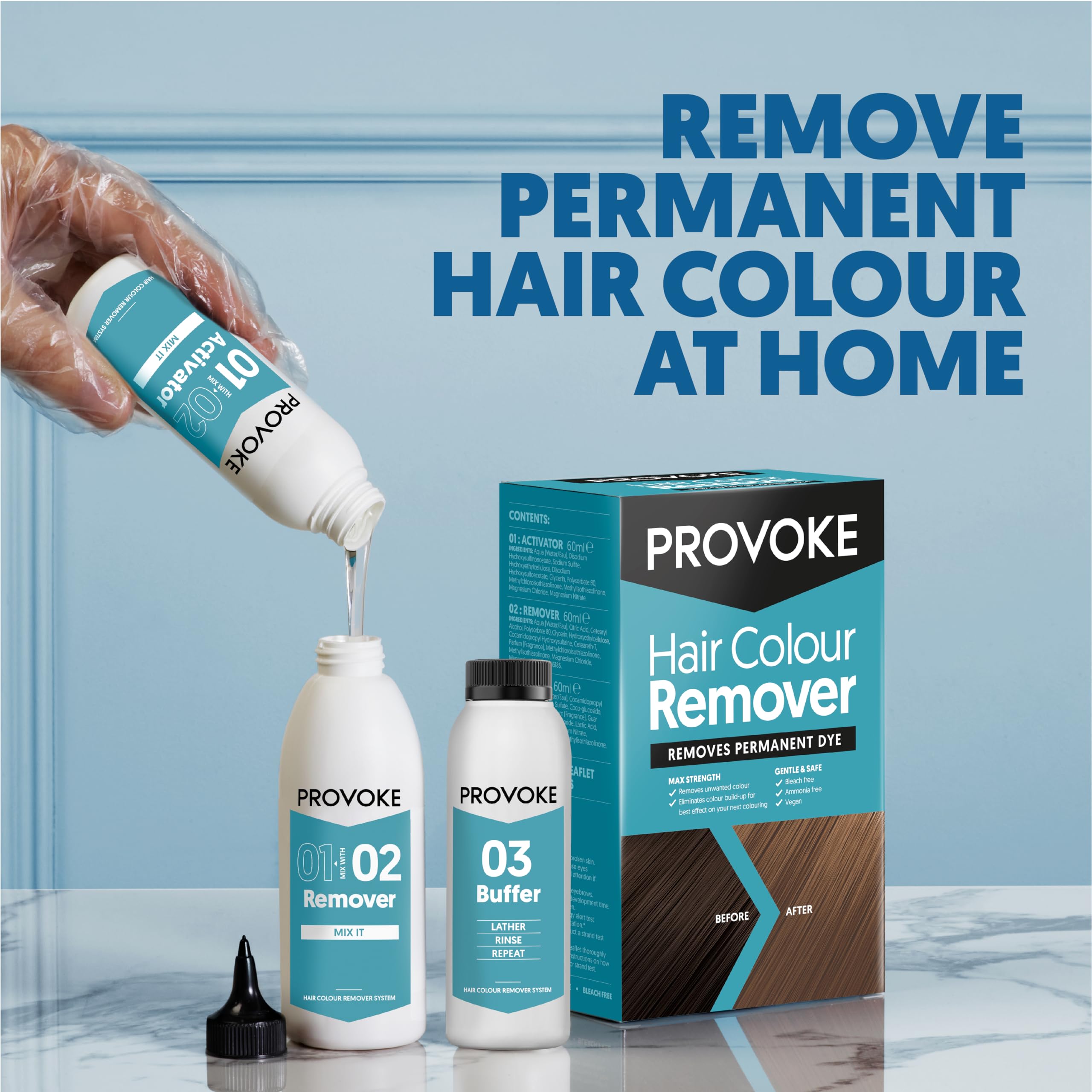 PROVOKE Max Strength Hair Color Remover for Permanent Dye Removal 3