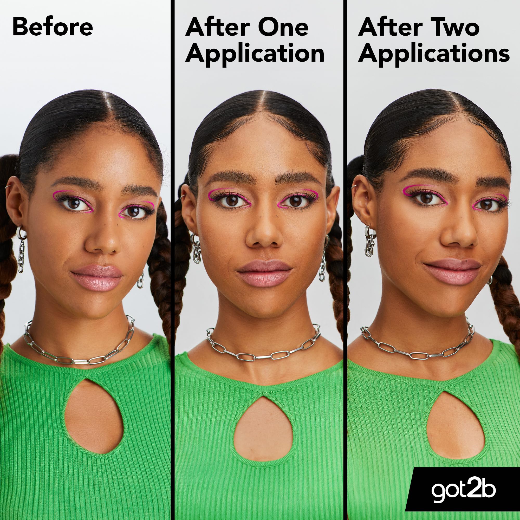 got2b Glued 4 Brows & Edges Tinted Gel 2 in 1 Buildable Colour Dark Brown to Black 16ml 4