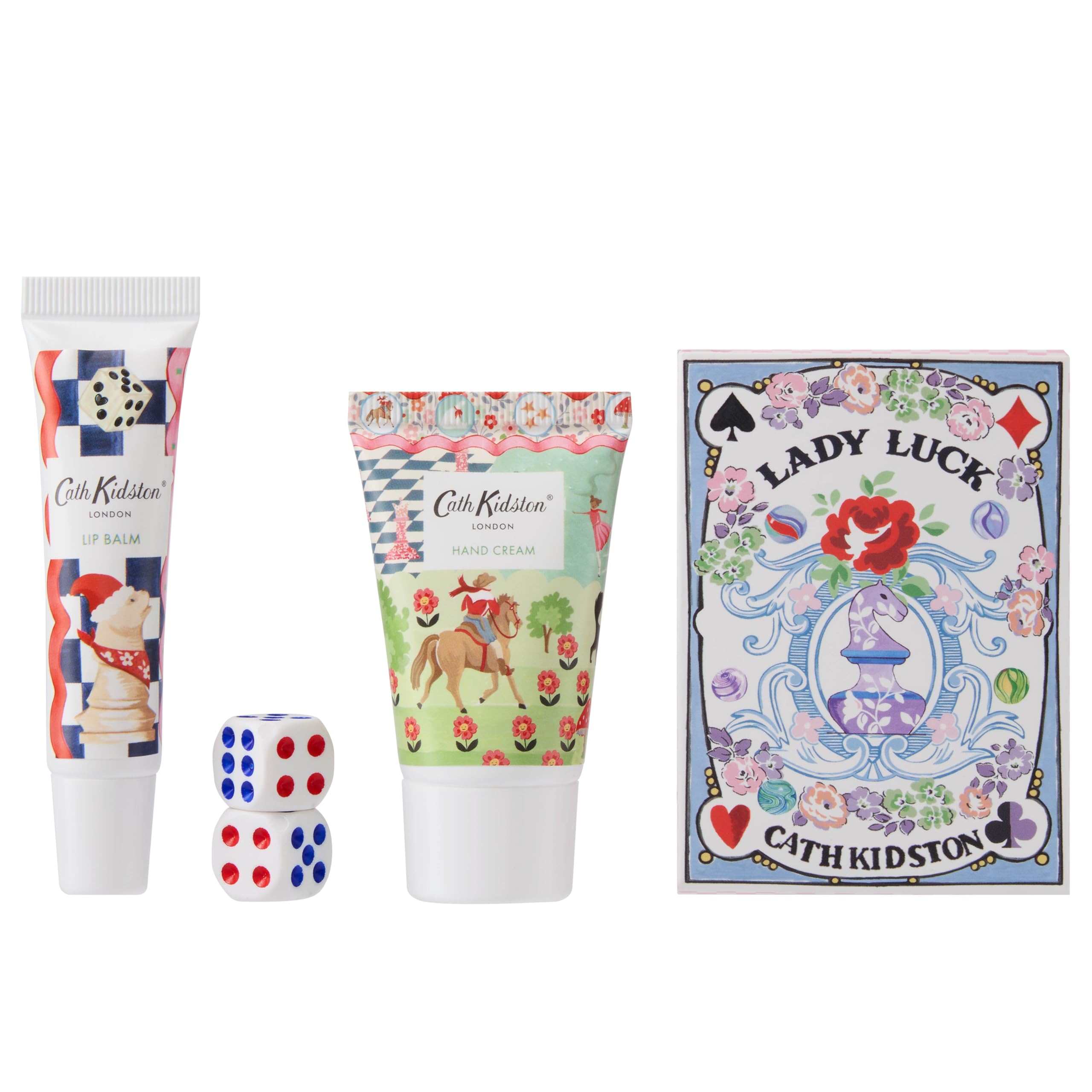 Cath Kidston Festive Gift Set: Shea Butter Hand Cream, Eggnog Lip Balm & Playing Cards 4