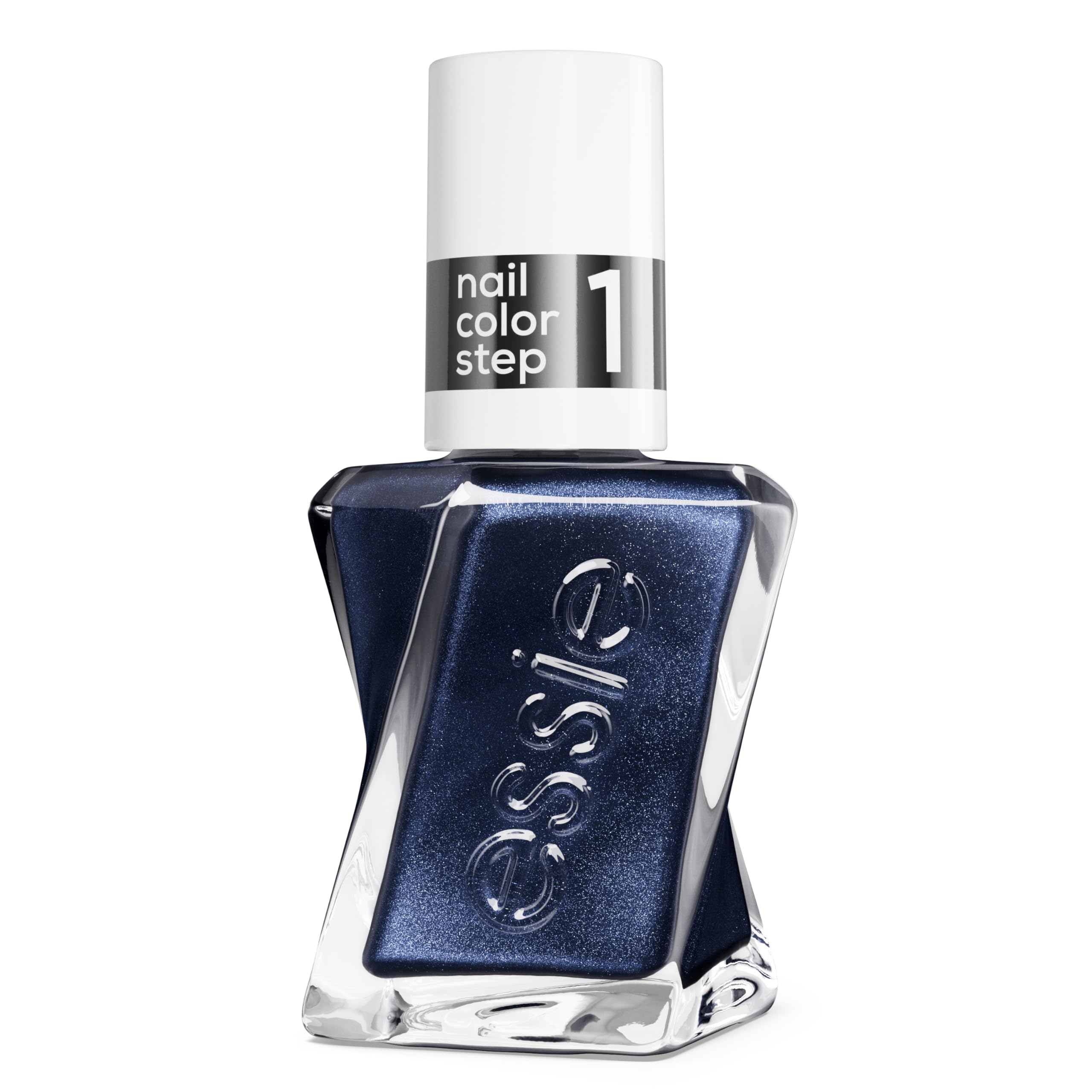 essie Gel Couture Nail Polish, Ice Ice Navy, Metallic Blue, Up to 15 Days Wear, No UV Light