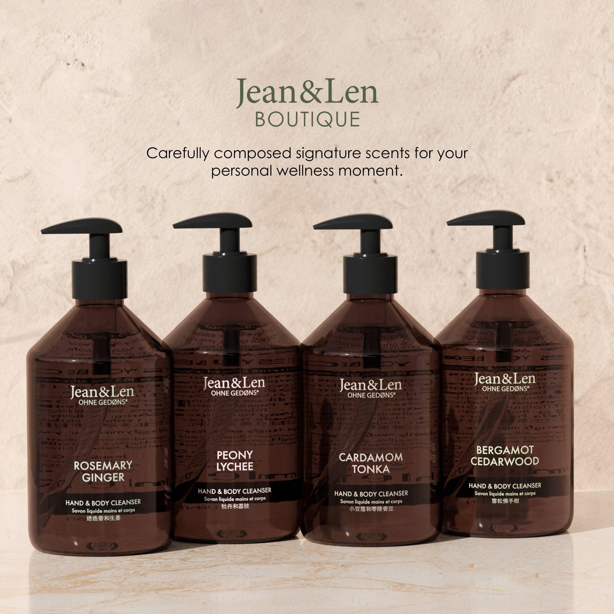 Jean&Len Hand & Body Cleanser with Rosemary & Ginger, Vegan, 500 ml 7