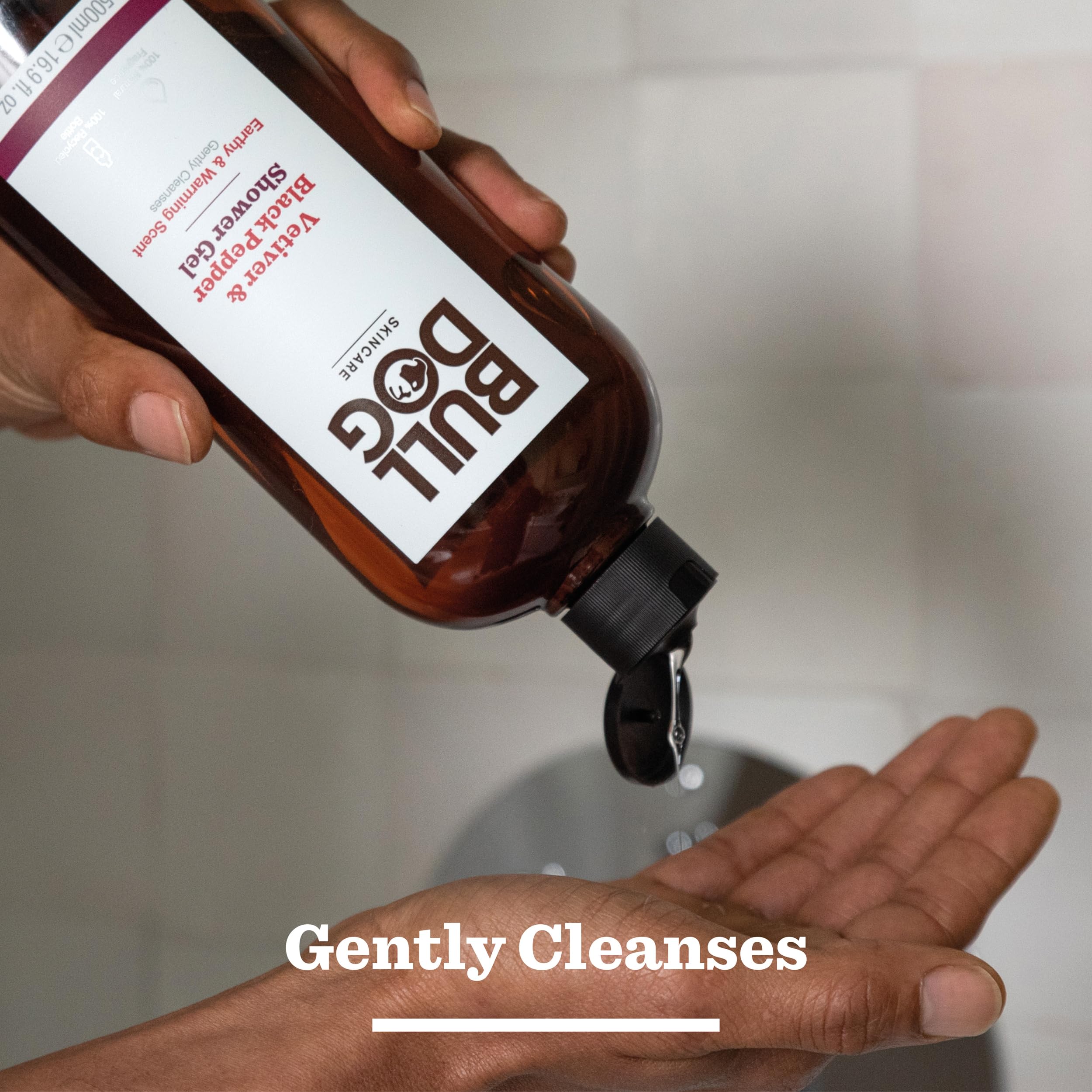 Bulldog Men's Shower Gel with Vetiver & Black Pepper for Natural Cleansing 4