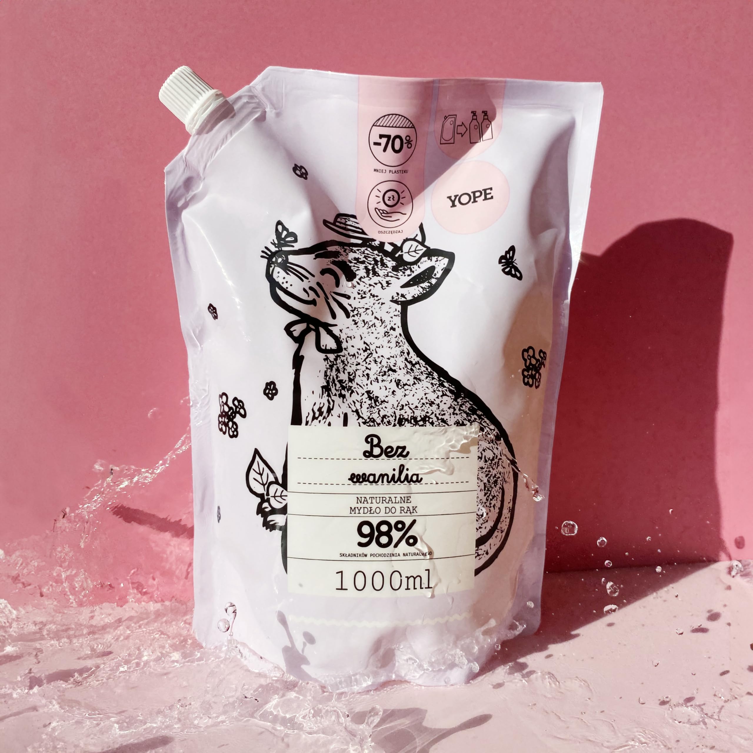 YOPE Moisturizing Hand Wash Refill, Lilac Vanilla Scent, 1000ml with Allantoin & Provitamin B5