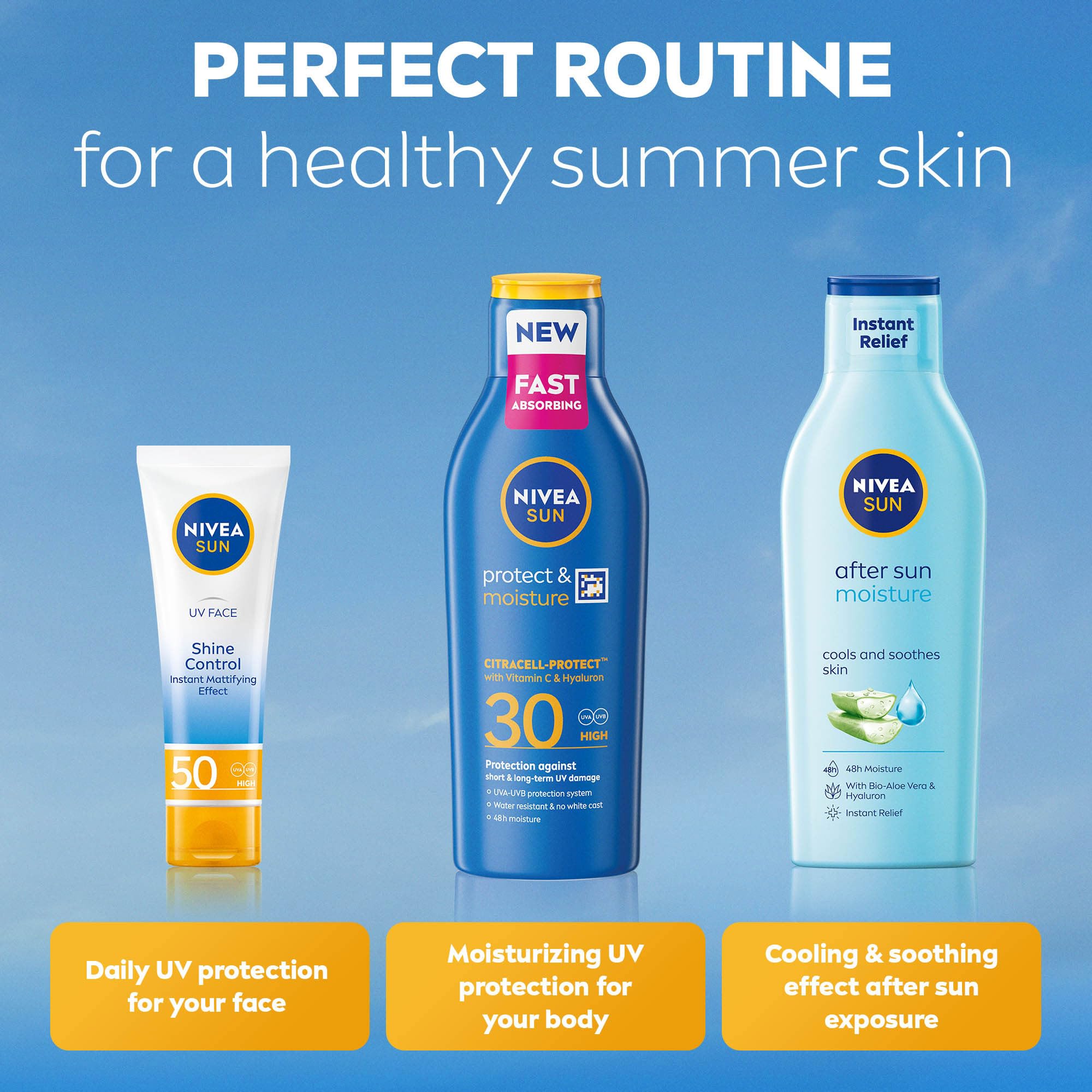 NIVEA SUN Protect & Moisture Sun Lotion SPF 30 with Vitamin E, 48H Moisture, 200 ml 8