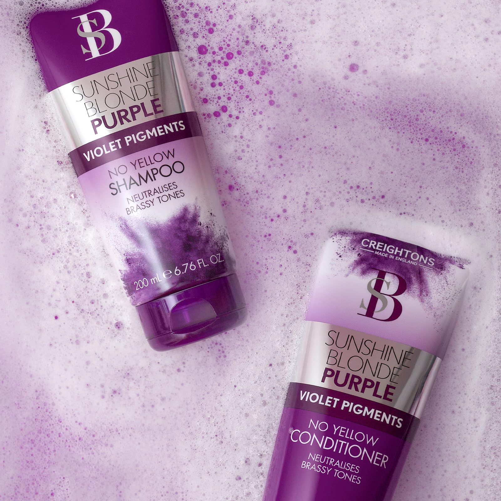 Creightons Sunshine Blonde Purple Violet Pigments Conditioner 200ml 4