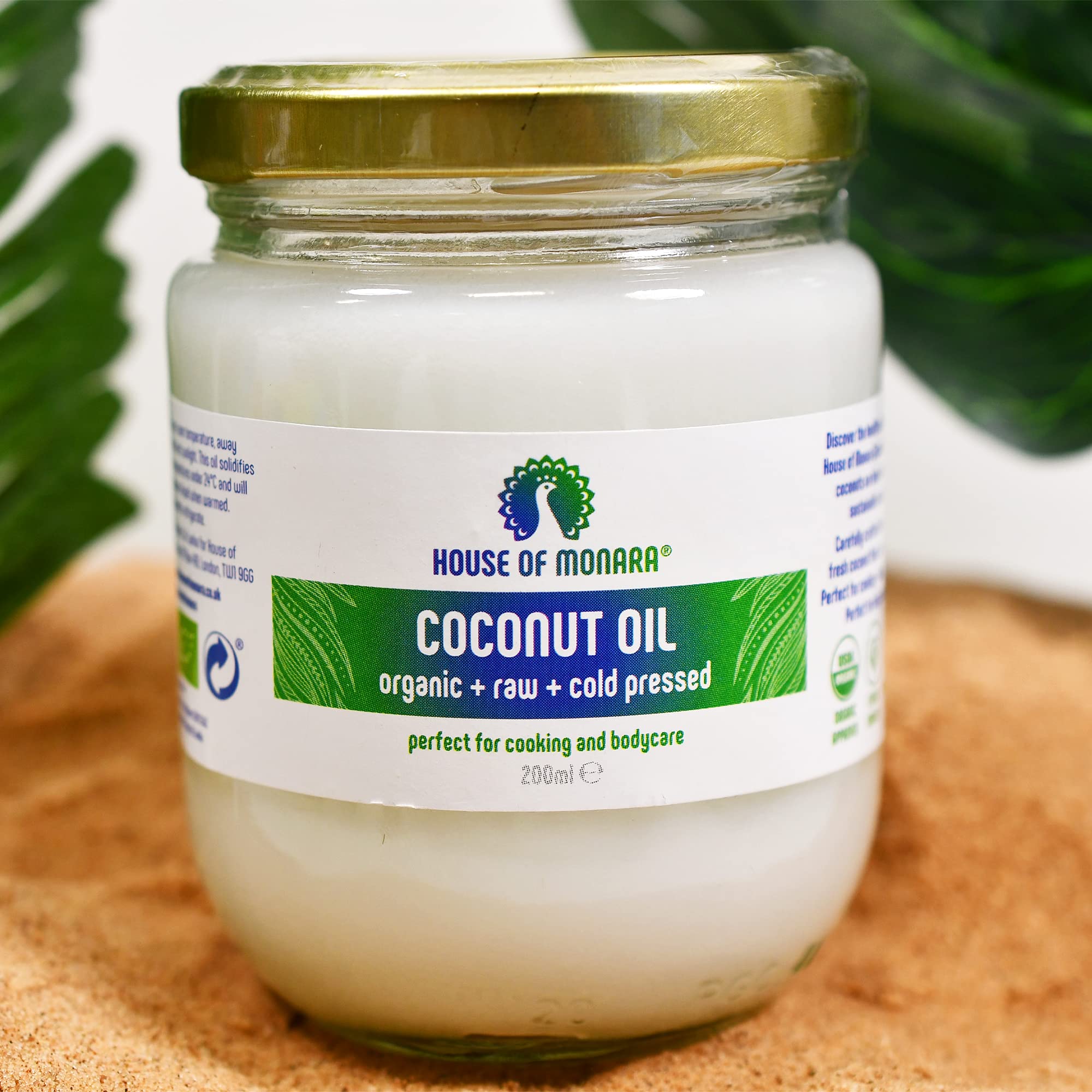 House of Monara Organic Extra Virgin Coconut Oil Pure, Raw and Cold Pressed 200 ml 4