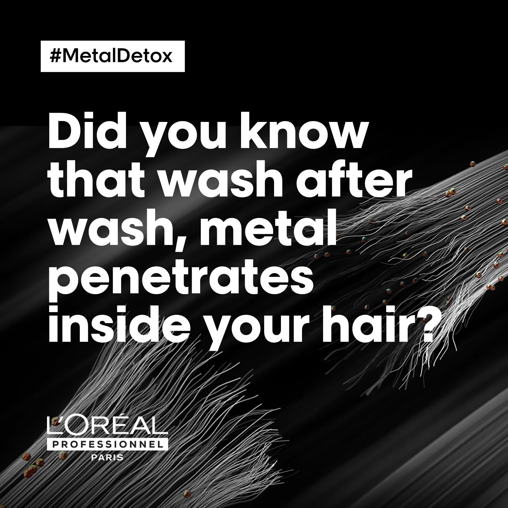 L'Oréal Professionnel Metal Detox Shampoo 300 ml, beugt Haarbruch und Farbverlust durch hartes Wasser vor, klärendes Shampoo, sulfatfrei &amp; vegan, schützt vor Haarschäden 3