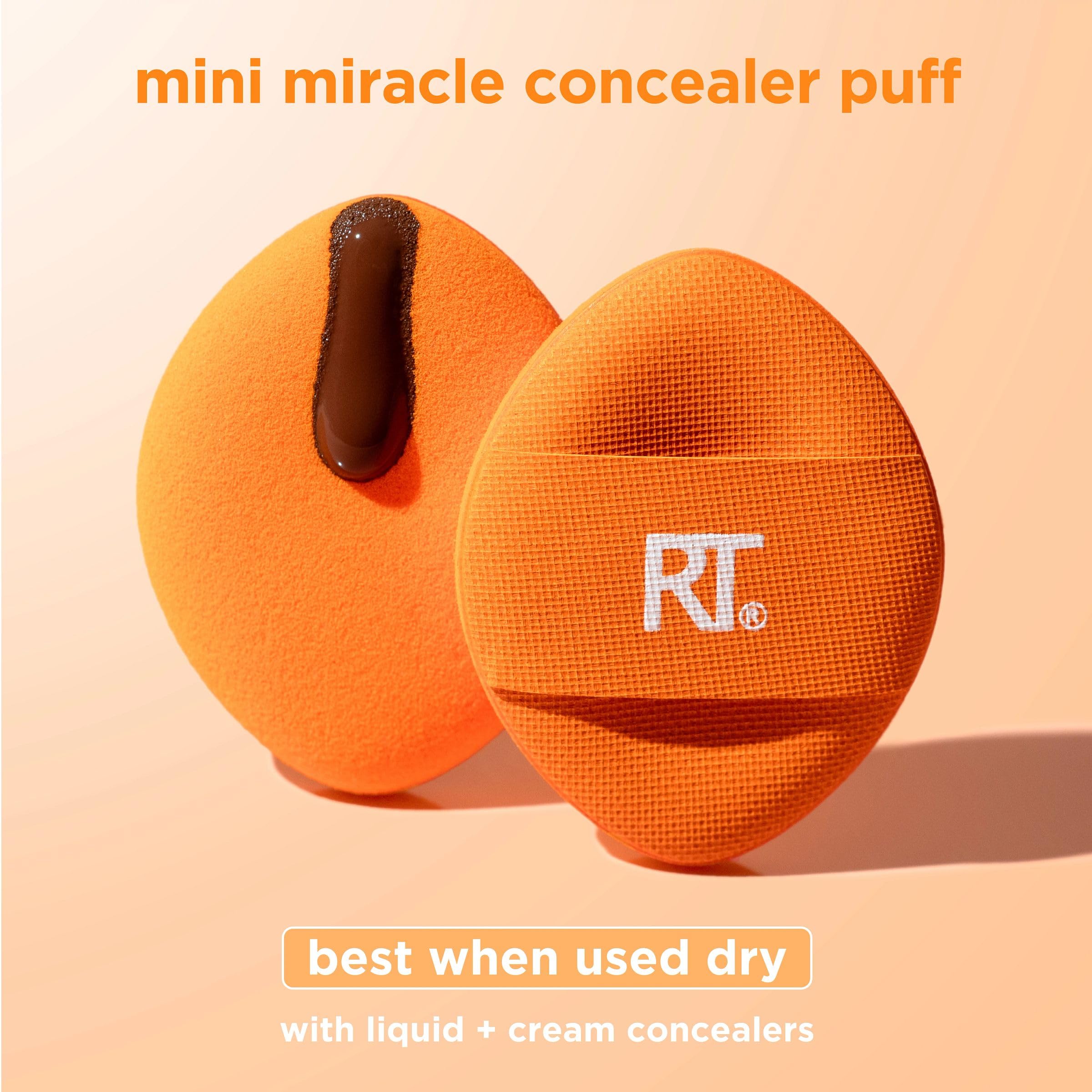 Real Techniques Mini Miracle Concealer Puff Trio for Targeted Concealing, 3 Count, Vegan & Cruelty-Free 5
