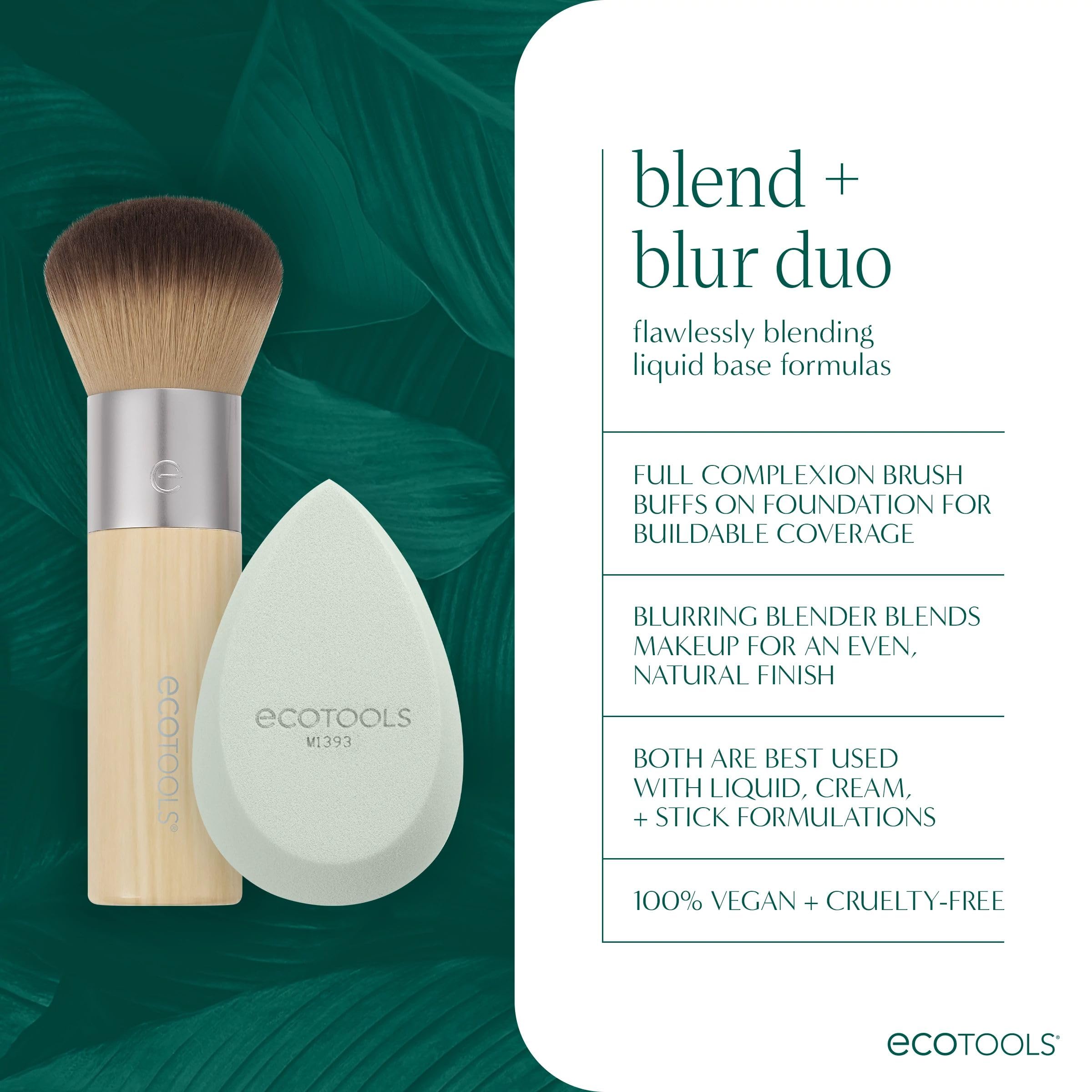 EcoTools Blend + Blur Makeup Brush and Blurring Blender Sponge Duo 3