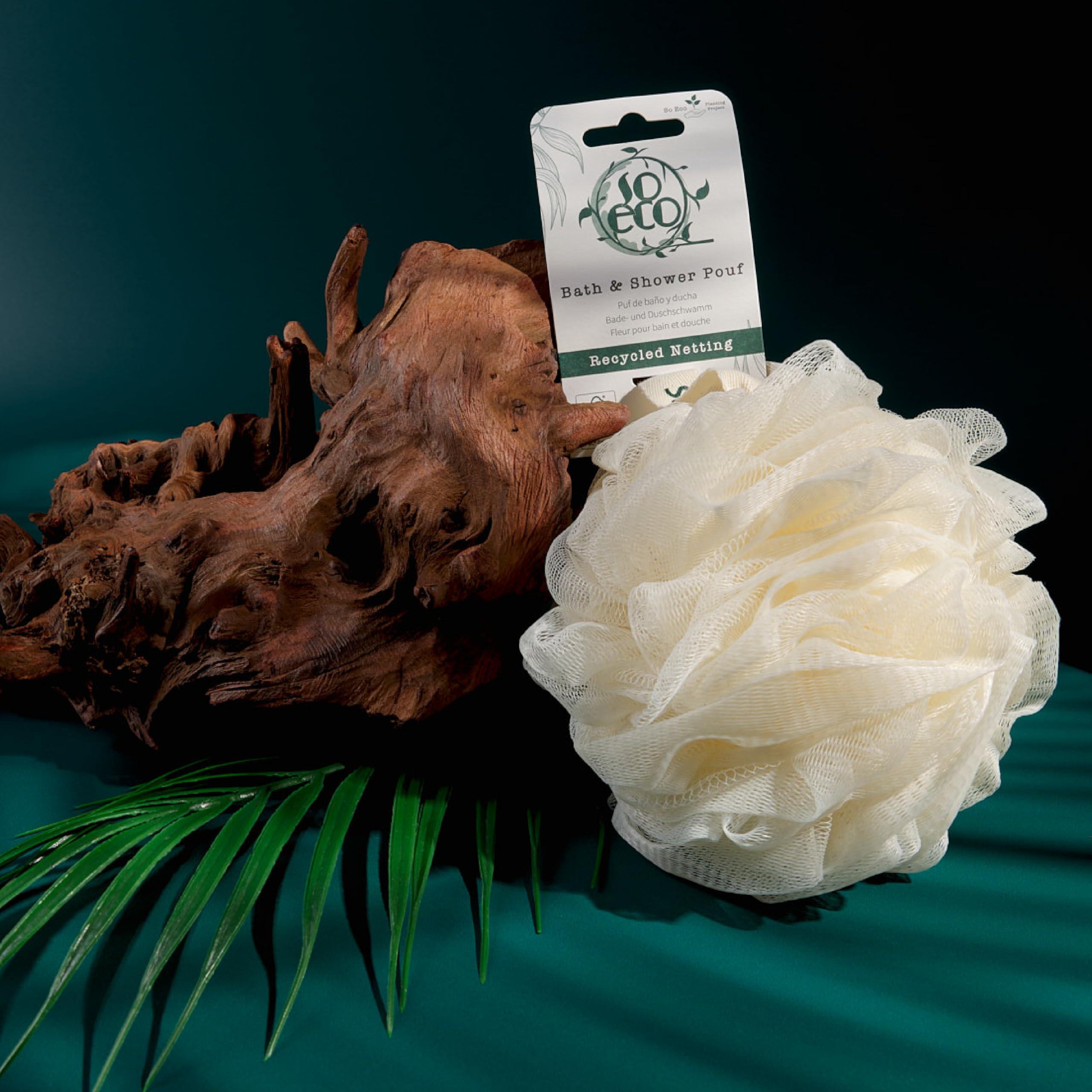 So Eco 100% Recycled Bath and Shower Pouf for Gentle Exfoliation 3