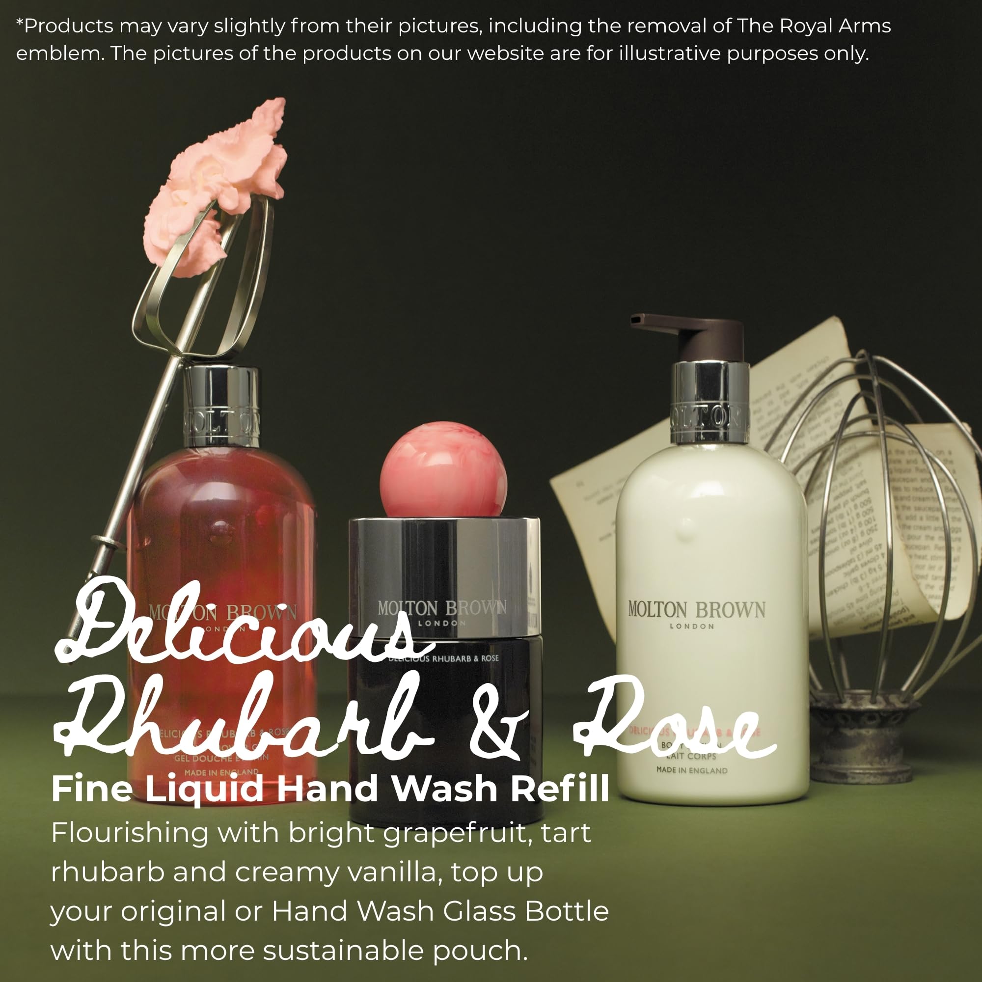 Molton Brown Delicious Rhubarb & Rose Fine Liquid Hand Wash Refill 400 ml