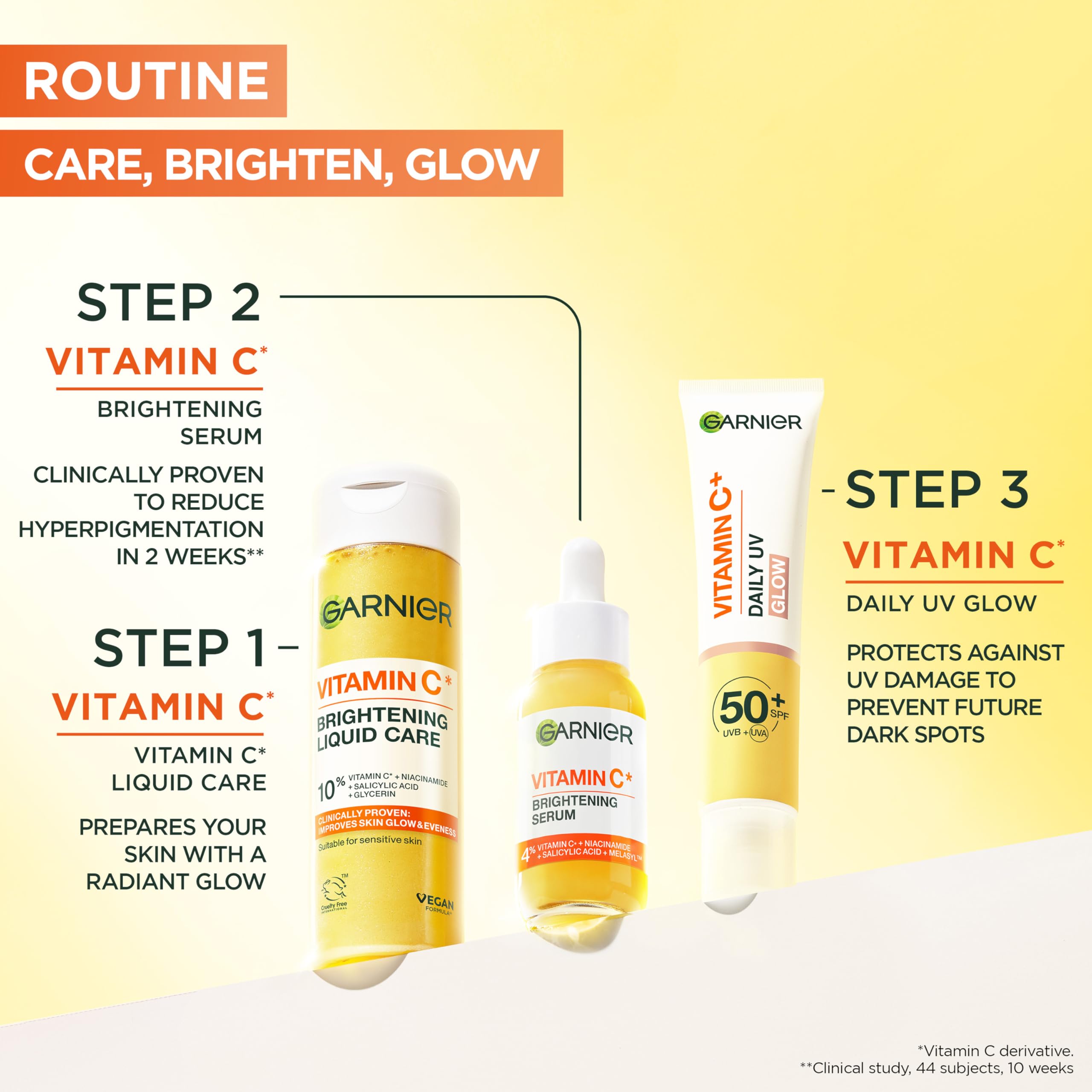 Garnier Vitamin C Brightening Liquid Care with 10% Glycerin, Niacinamide & Salicylic Acid, 120ML 6