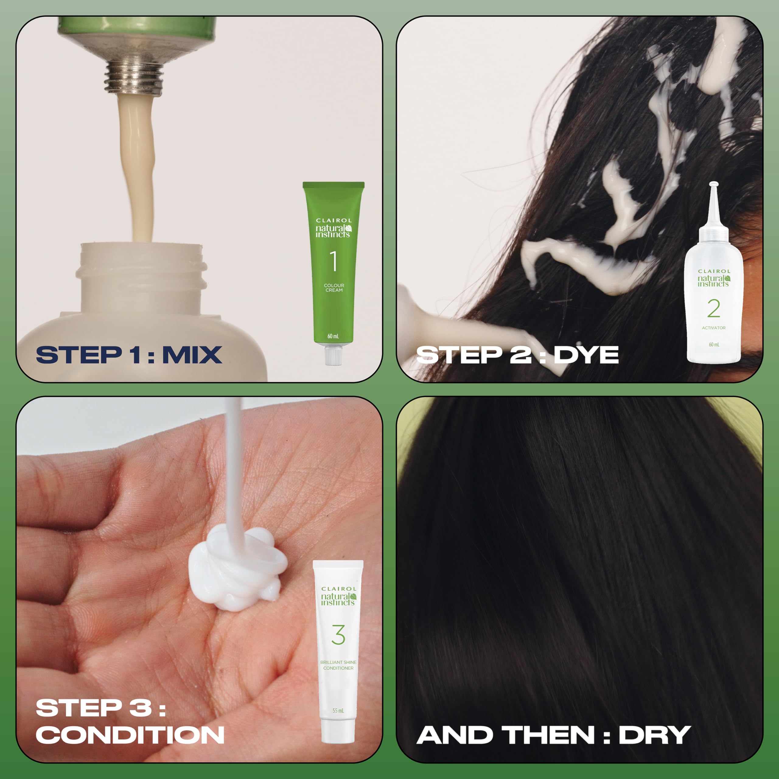 Clairol Natural Instincts Semi-Permanent Hair Dye 7RG Dark Rose Gold Blonde No Ammonia