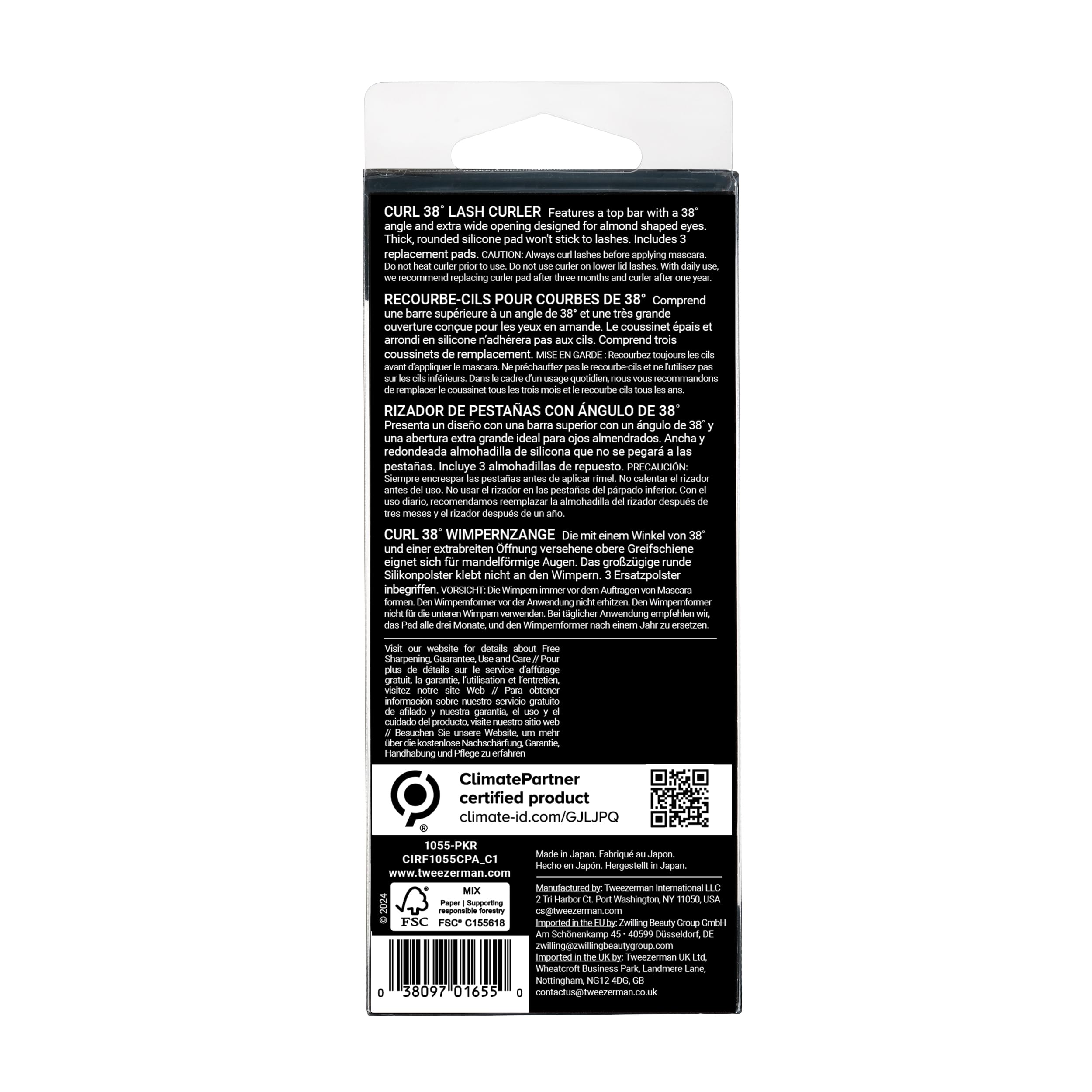 Tweezerman 38° Eyelash Curler 1055-PKR 9