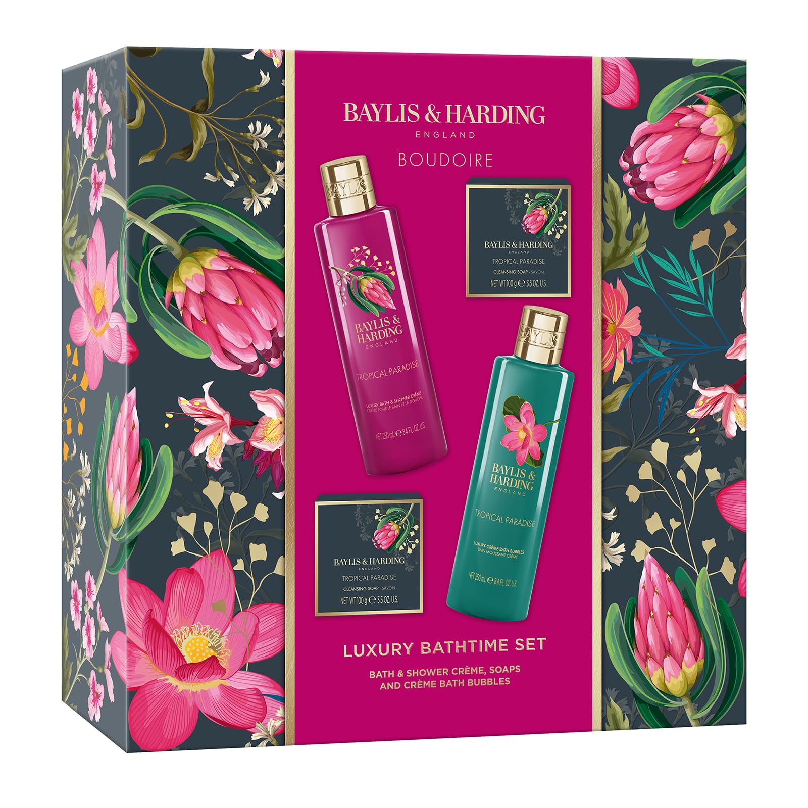 Baylis & Harding Boudoire Tropical Paradise Indulgent Bathing Gift Set - Vegan Friendly 8