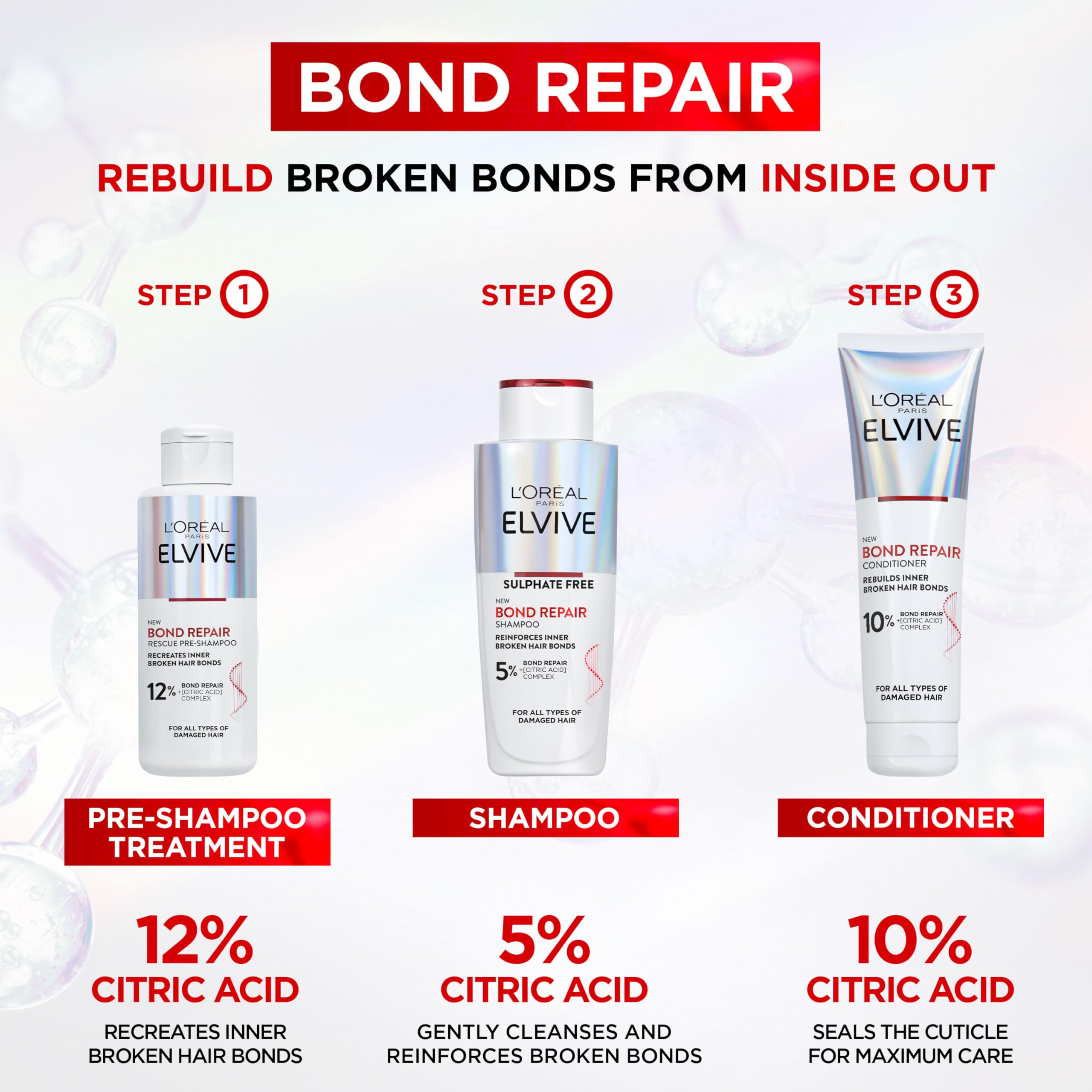 L'Oréal Paris Elvive Bond Repair Conditioner für stark geschädigtes Haar 5