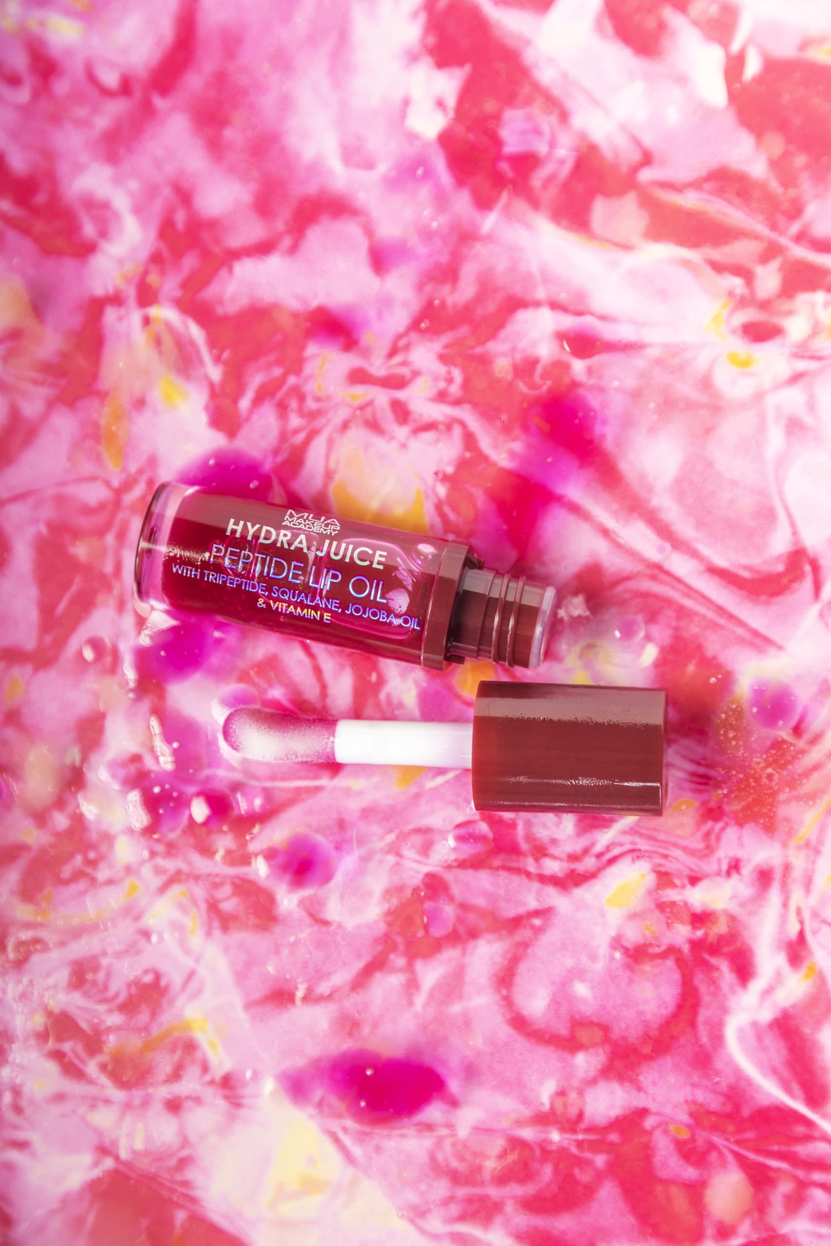 MUA Makeup Academy Hydra Juice Peptide Lip Oil - Cherry Kiss | Vegan & High-Gloss Hydration 6