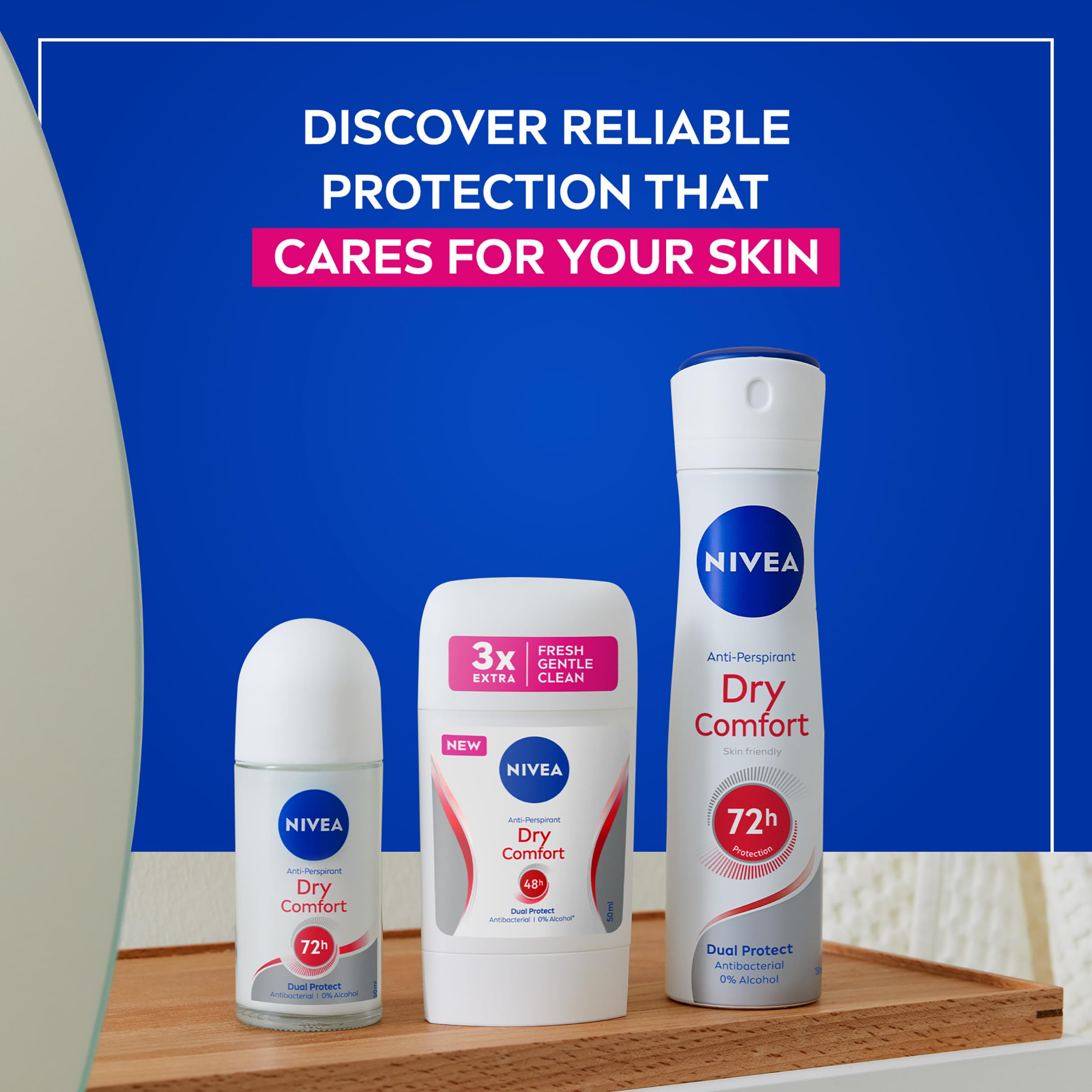 NIVEA Dry Confidence 72H Anti-Perspirant Roll-On Deodorant for Women (6 x 50ml) 8