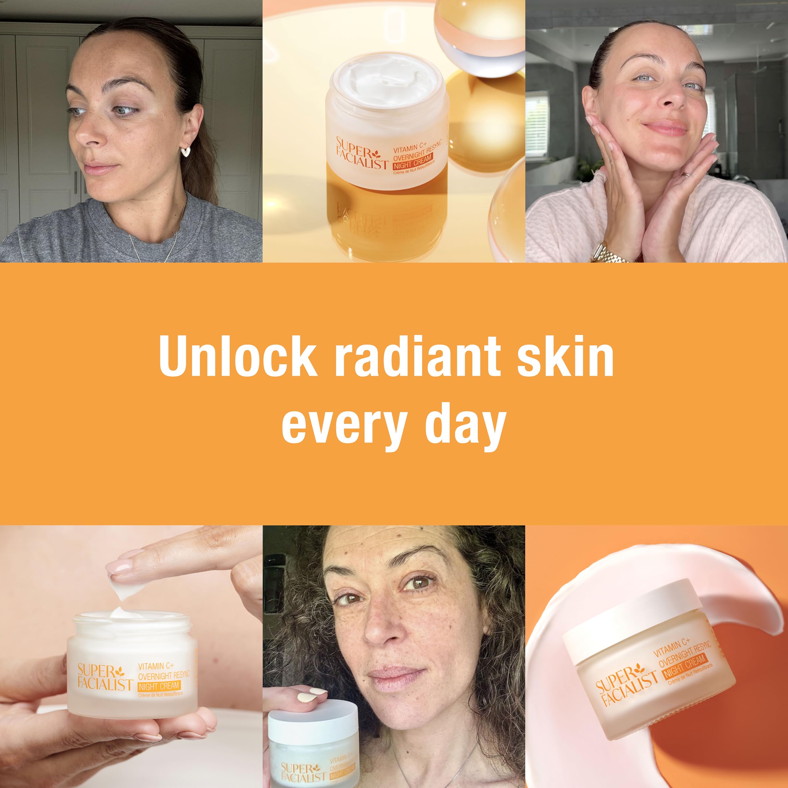 Super Facialist Vitamin C Overnight Resync Night Cream 50ml for Radiant Complexion 5