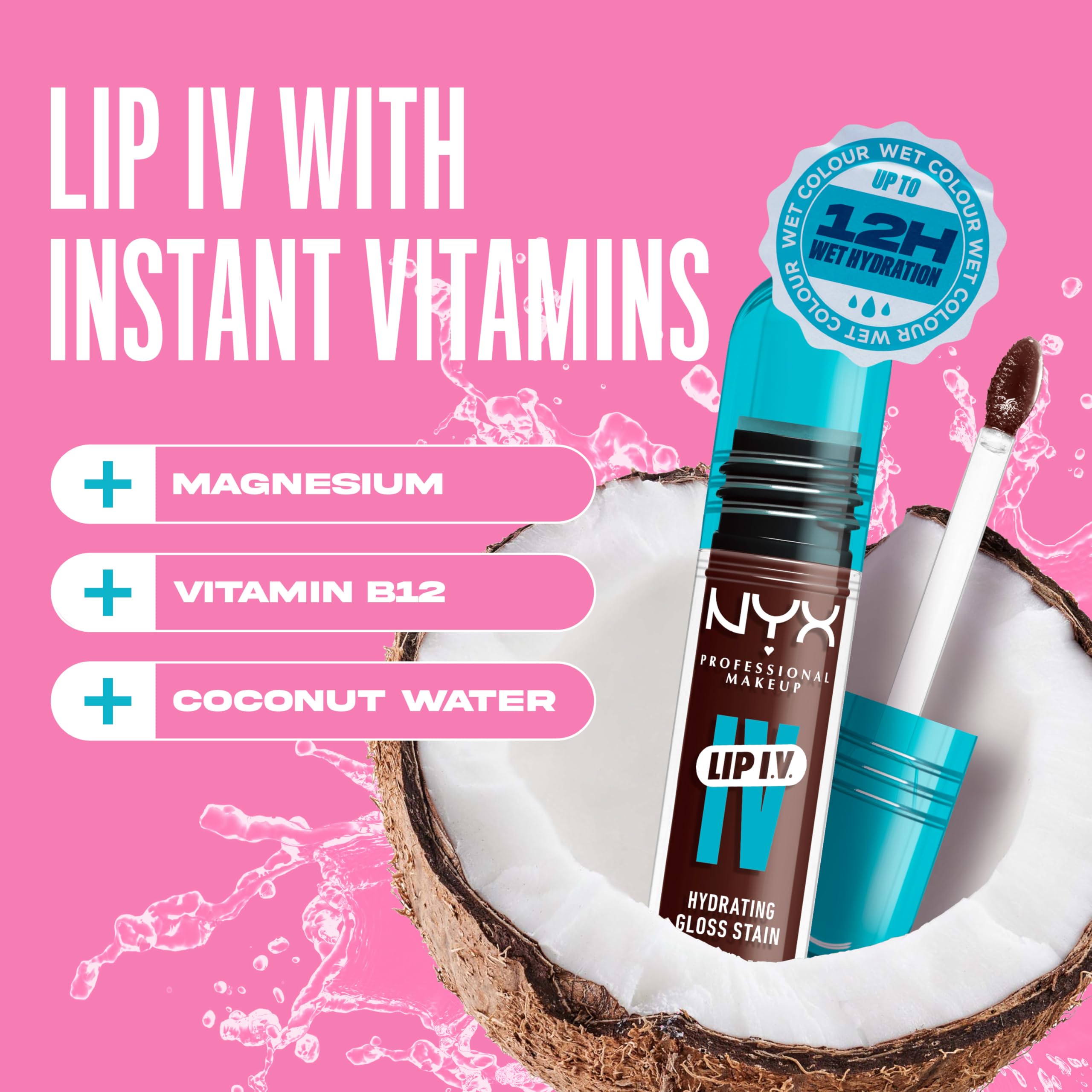 NYX Professional Makeup Lip IV Lip Stain - Vitamin-Infused Hydrating Gloss with 12HR Wear 5