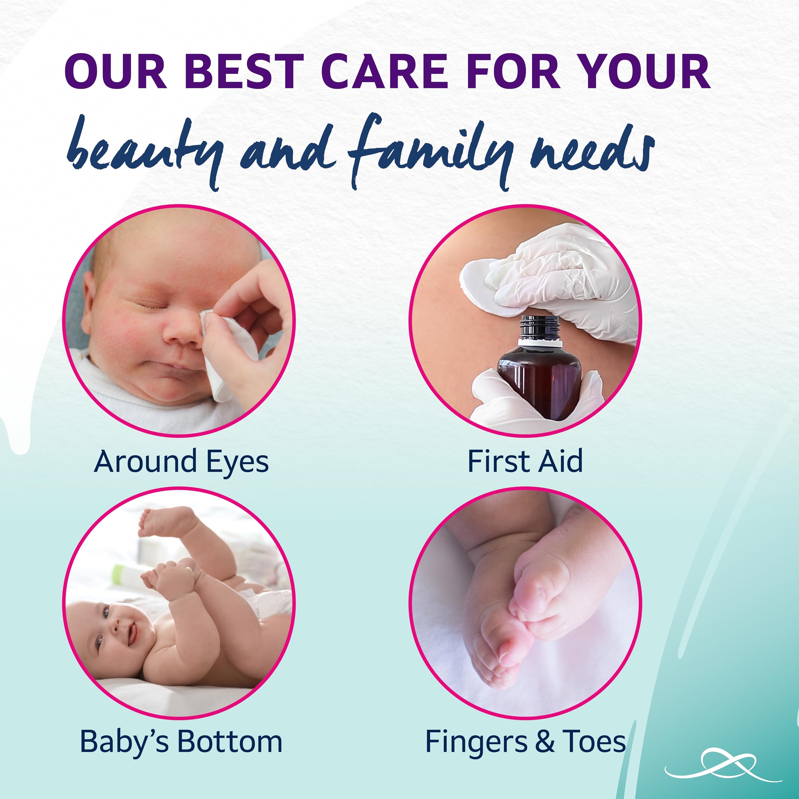 Lil-Lets Baby Cotton Wool Oval Pads, 250 Pack (5 x 50 Ovals), GOTS Certified Organic 6