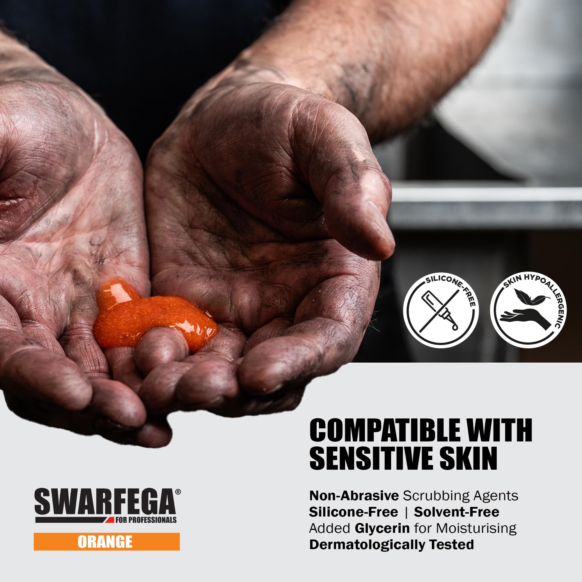 Swarfega Orange Industrial Hand Cleaner with Natural Cornmeal Scrubbing Agents 1L 4