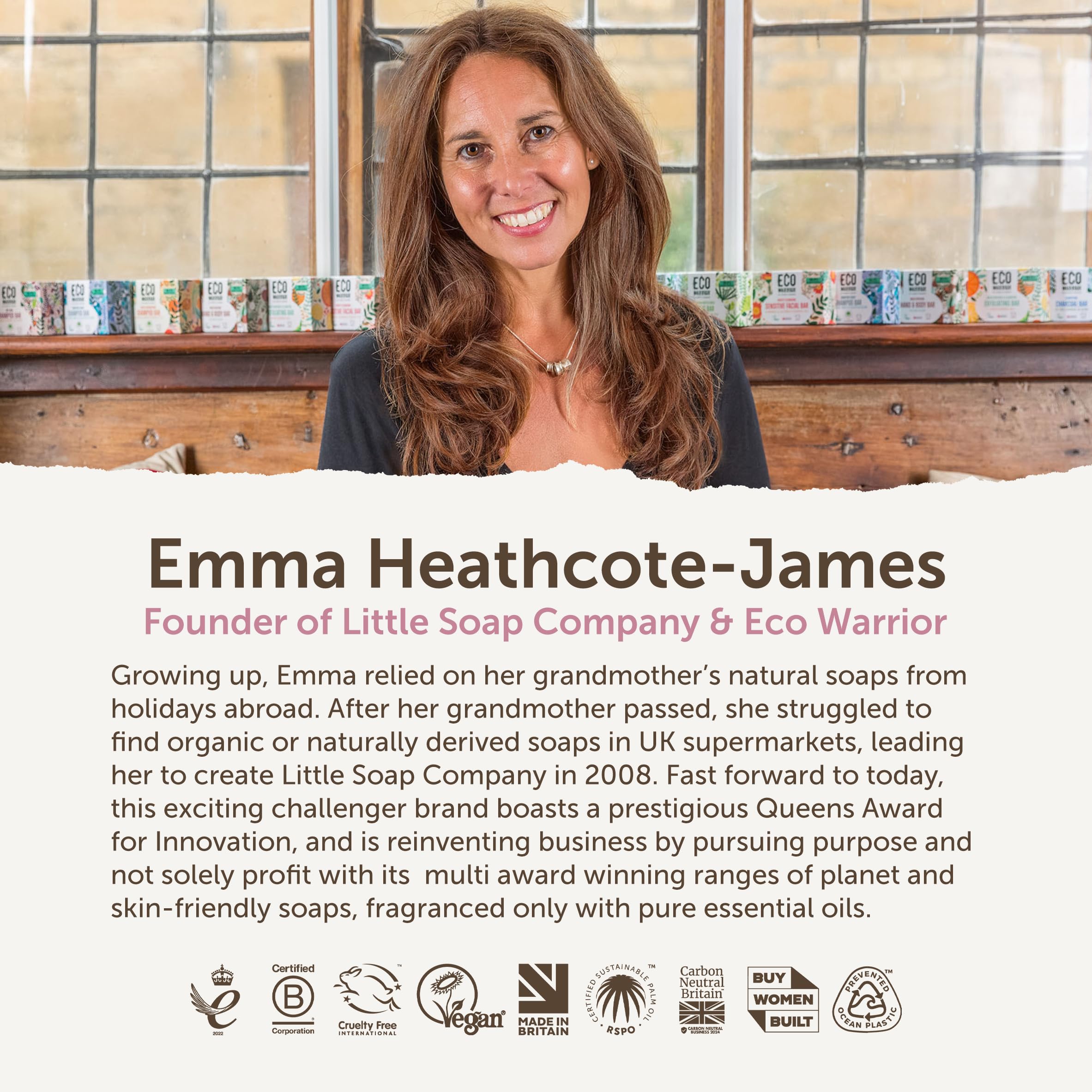 Eco Warrior Blue Shampoo Bar für braunes Haar (100 g) | Tonisierend, mit Squalan und Sheabutter 6