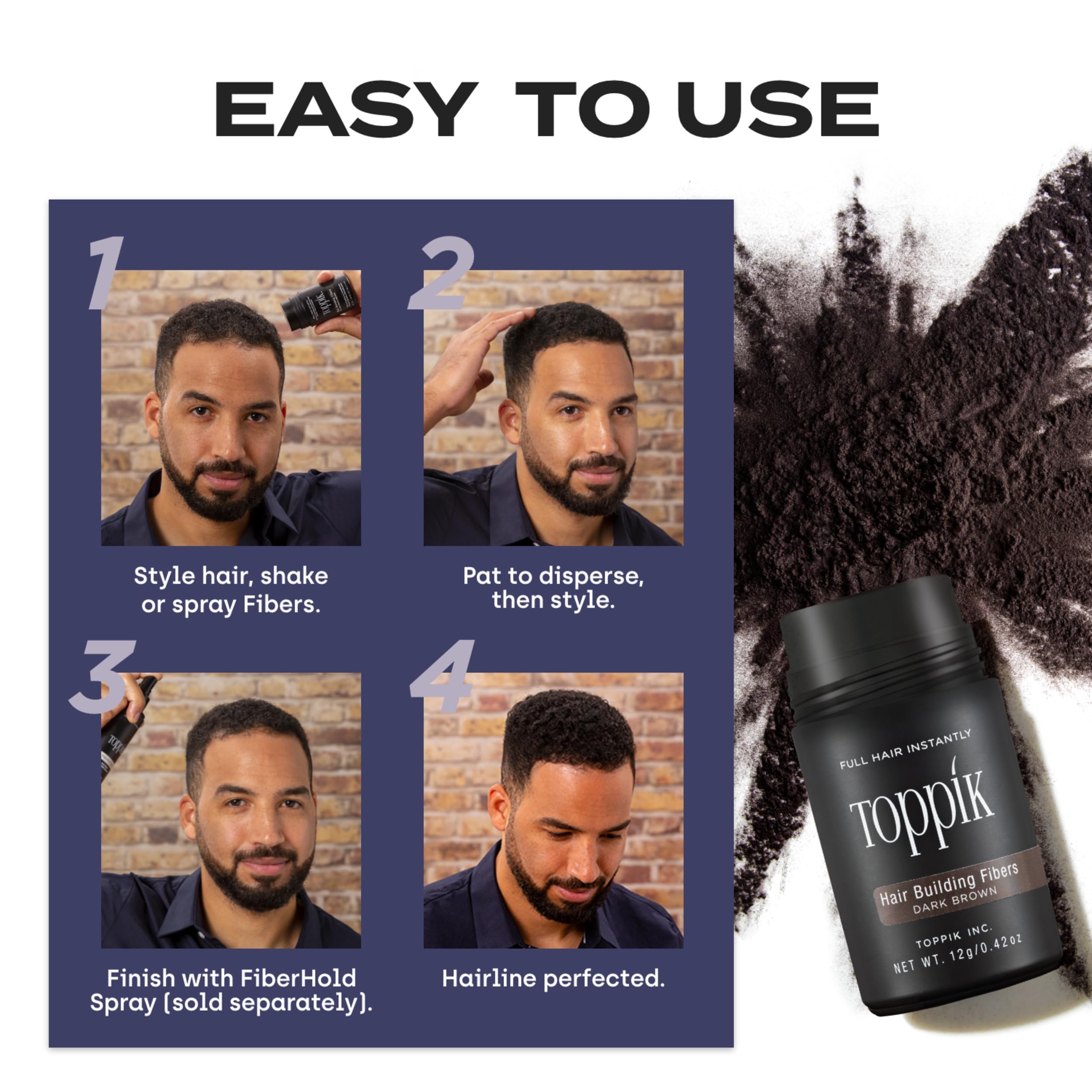 TOPPIK Hair Building Fibres Powder for Thicker-looking Hairline and Crown 7