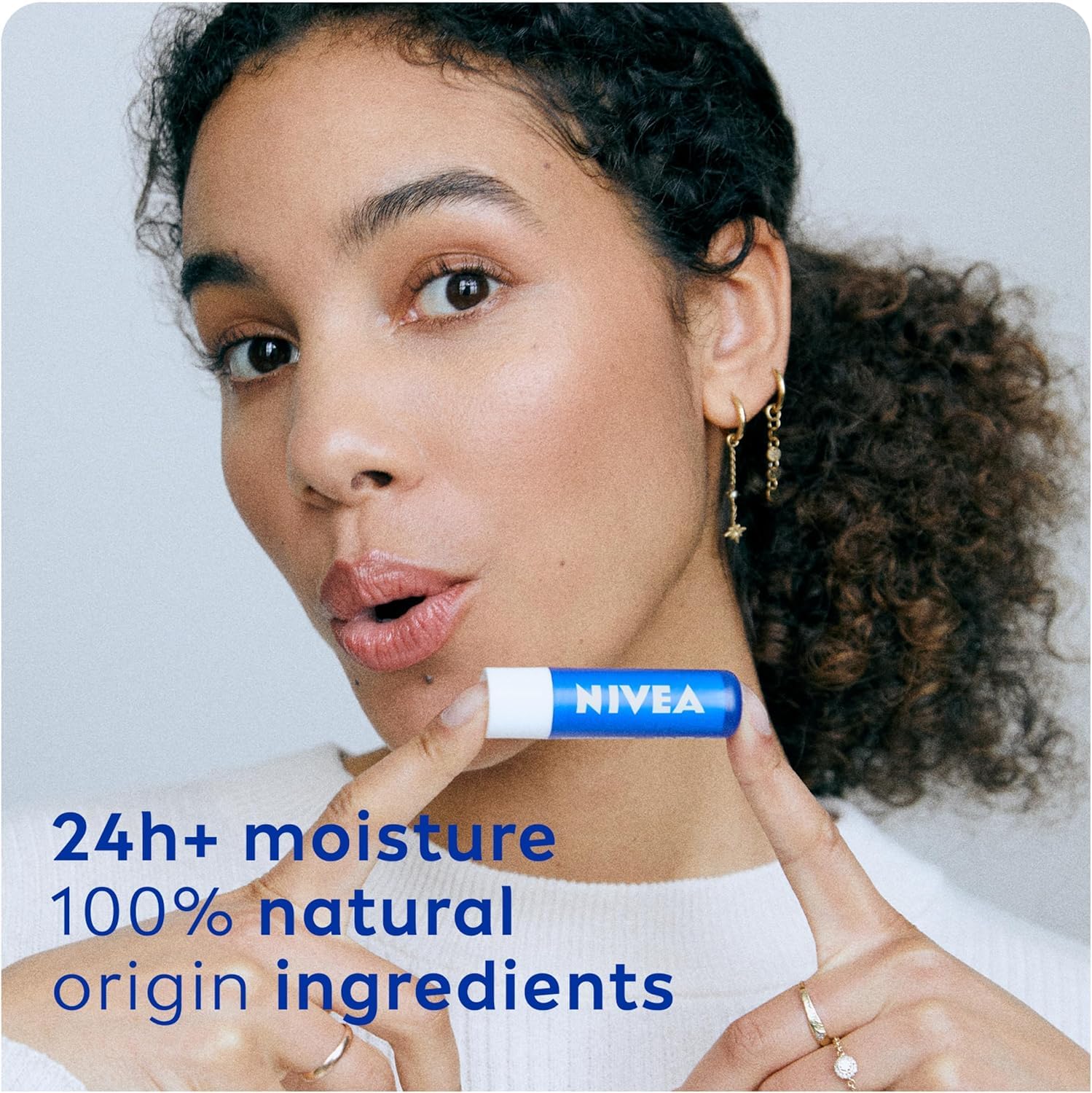 NIVEA Original Care Lip Balm for 24H+ Deep Hydration with Shea Butter & Natural Oils 7