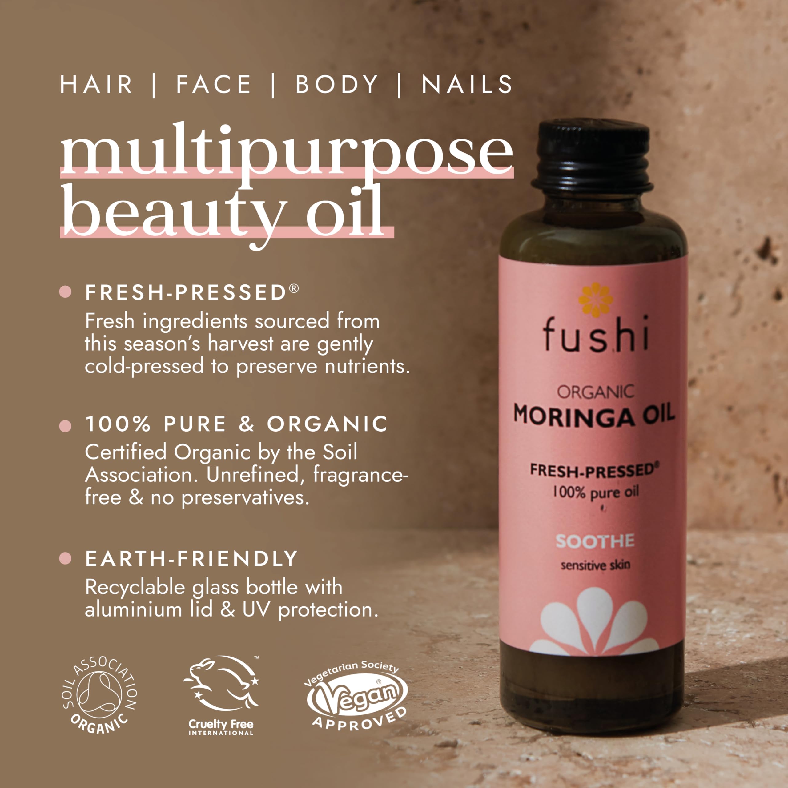 Fushi Virgin Fresh-Pressed Moringa Seed Oil for Dry Skin and Redness Relief 5