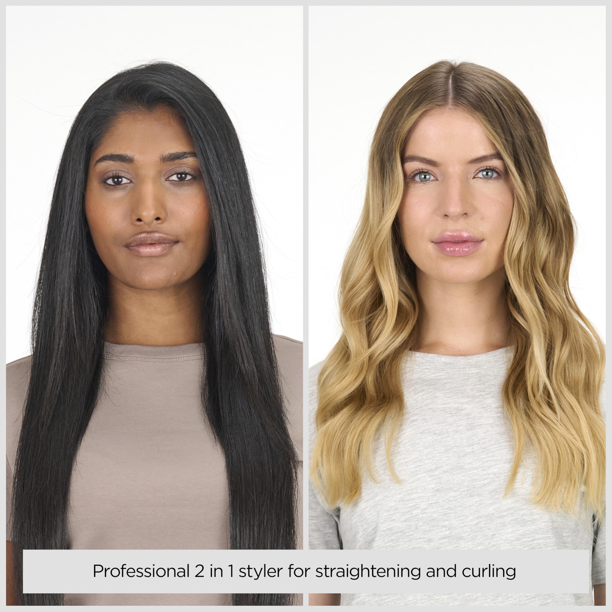 BaByliss Straight and Curl Brilliance Haarglätter - Gebogenes Metalldesign