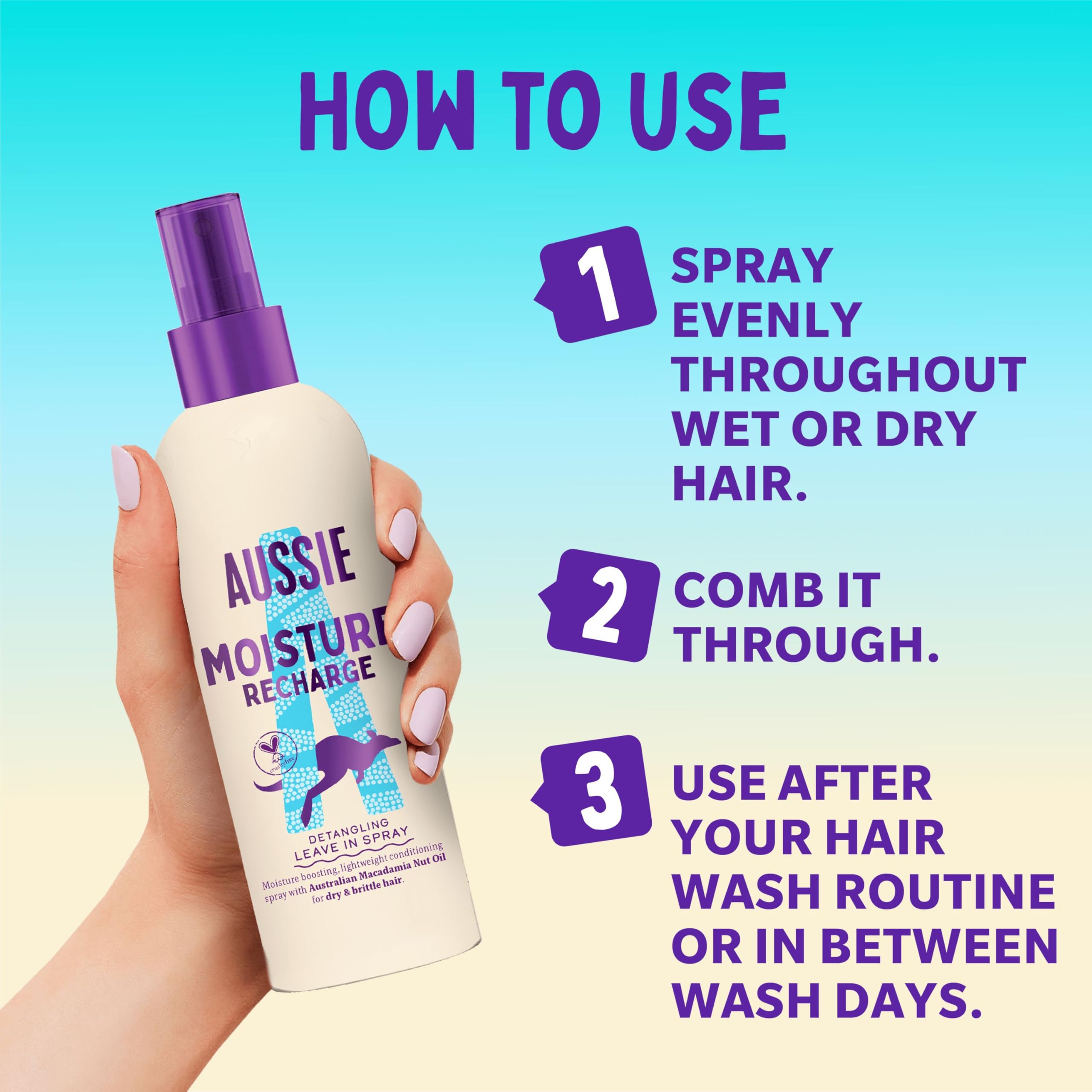 Aussie Miracle Moist Conditioning Spray for Thirsty Hair, 250 ml 6